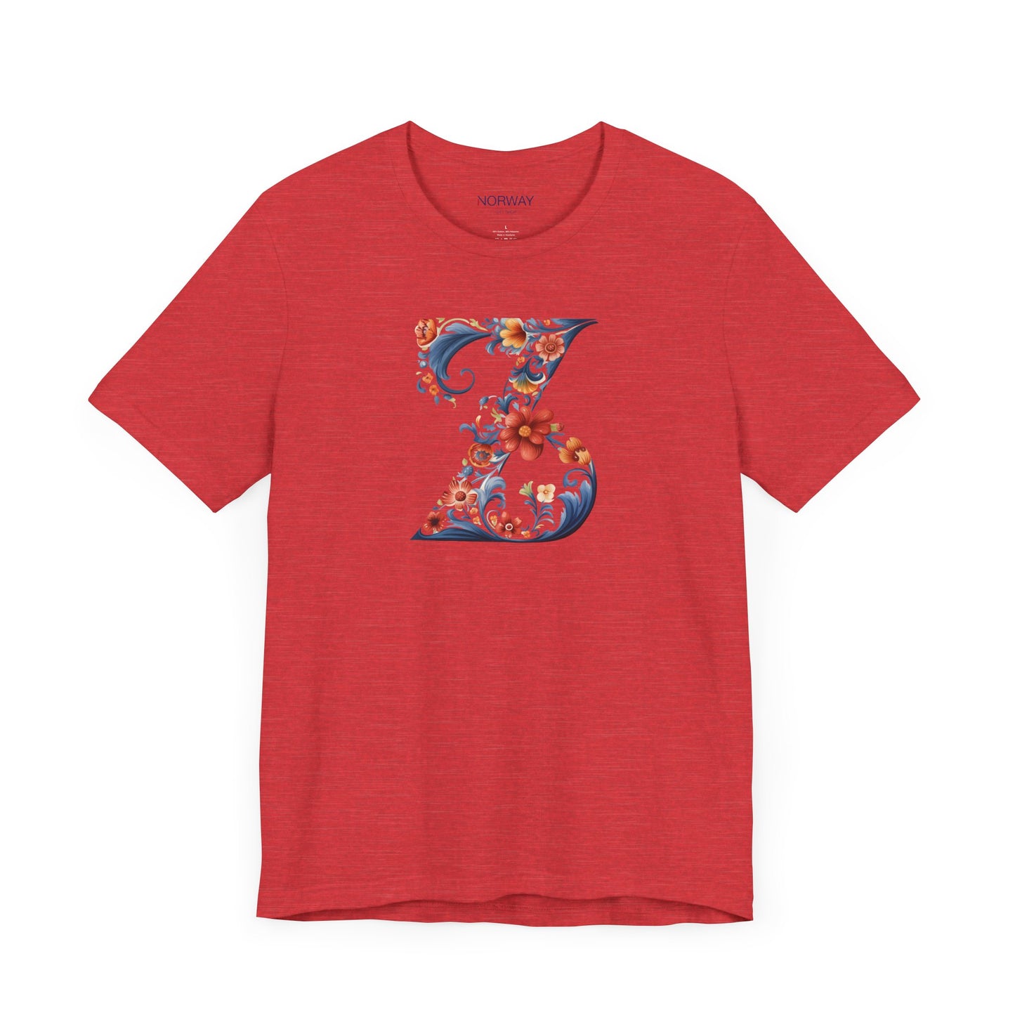Z Monogram T-Shirt β Rosemaling Norwegian Letter Tee