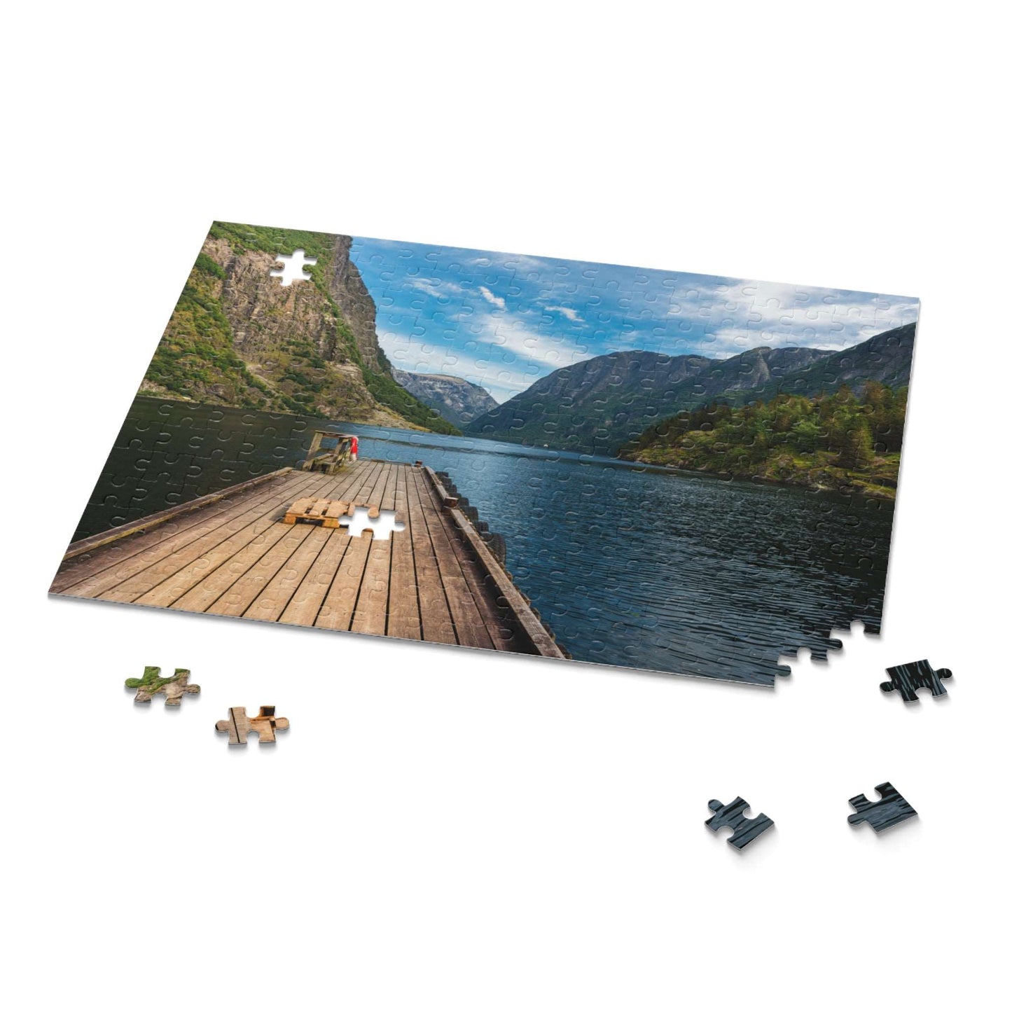 Fjord in Norway Jigsaw Puzzle Norwegian Puzzle Gift Box (120, 252, 500-Pieces)