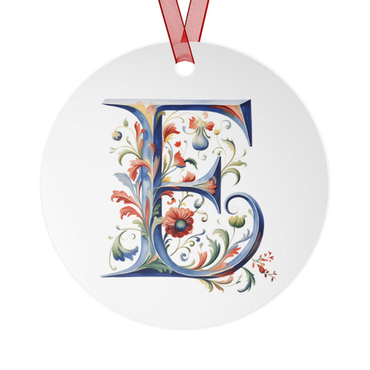 E Rosemaling Christmas Ornament Norwegian Family Ornament