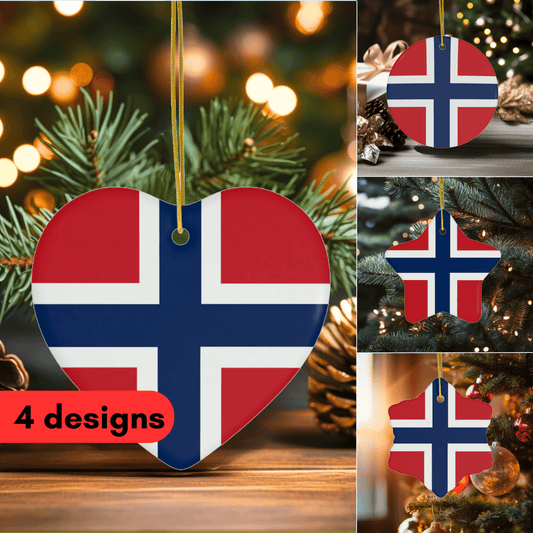 Norway Flag Christmas Decor Norwegian Flag Decoration 17.mai Decoration Norway Christmas Norway Gift Norway Decoration Christmas Ornament