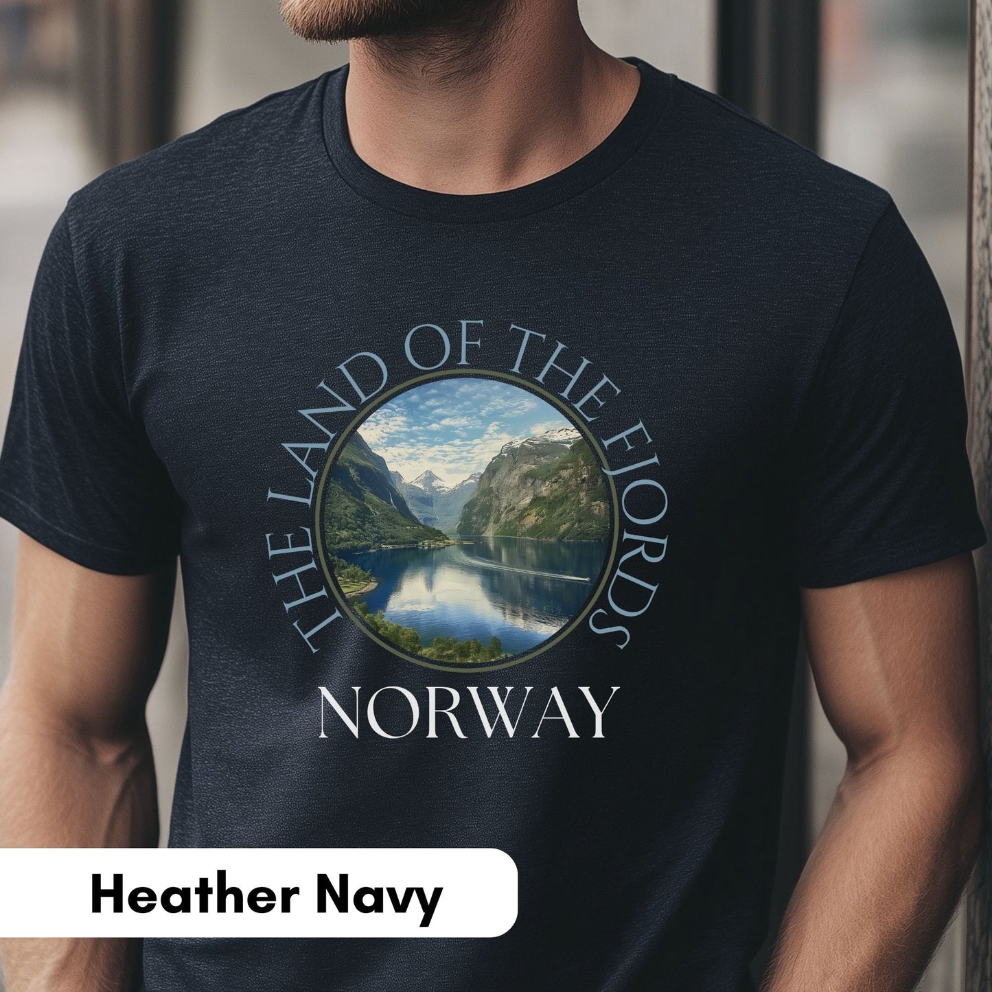 Fjord Reflections – Norway T-Shirt for Men