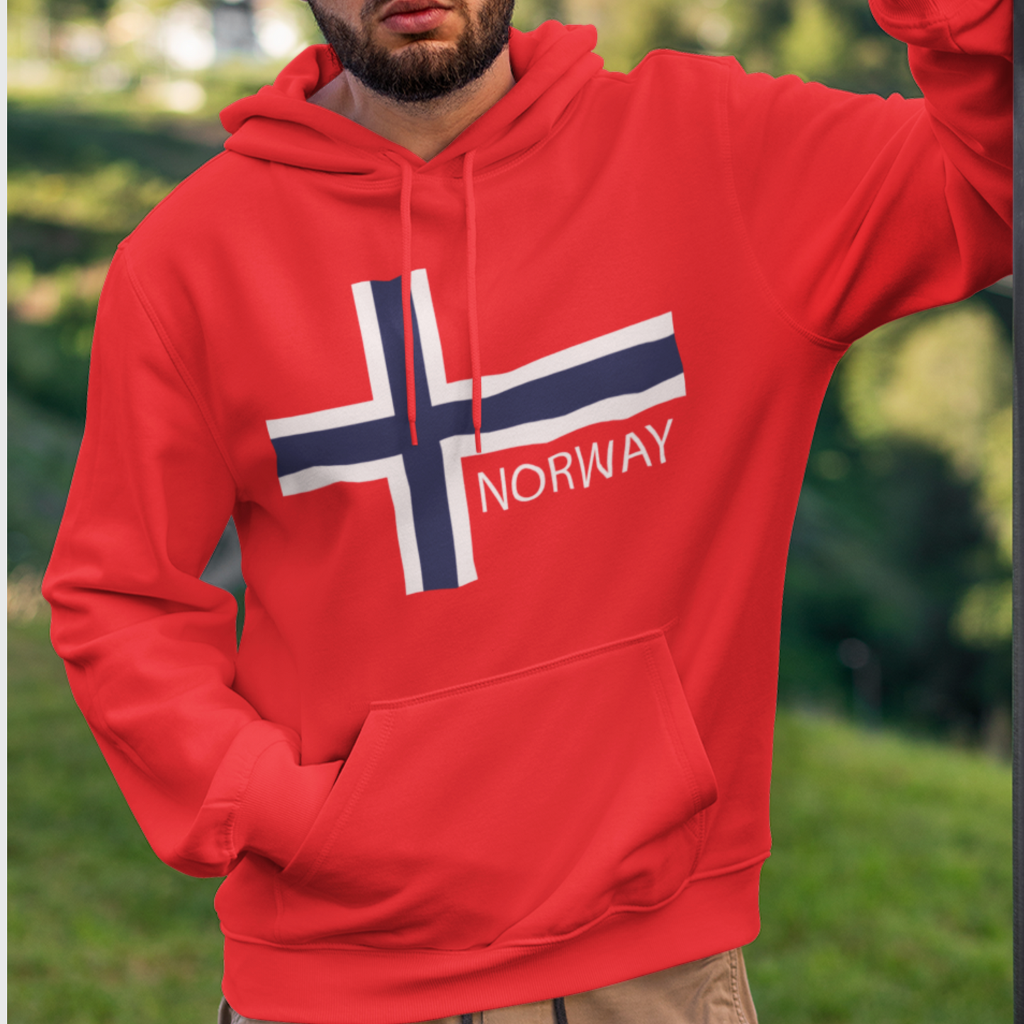 Norway Hoodie Norway Flag Norwegian Flag Norwegian Hoodie Norwegian Gift Norway Souvenir Unisex Hoodie Red White Blue Hoodie