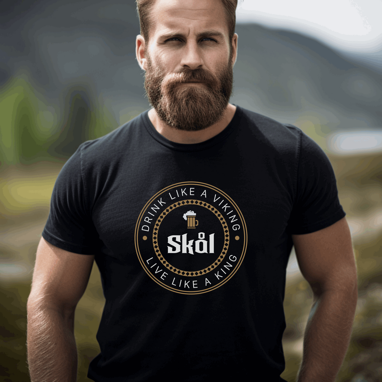 Drink Like a Viking T-shirt Viking Tee Norwegian Viking T-shirt Norse Viking Beer Skål