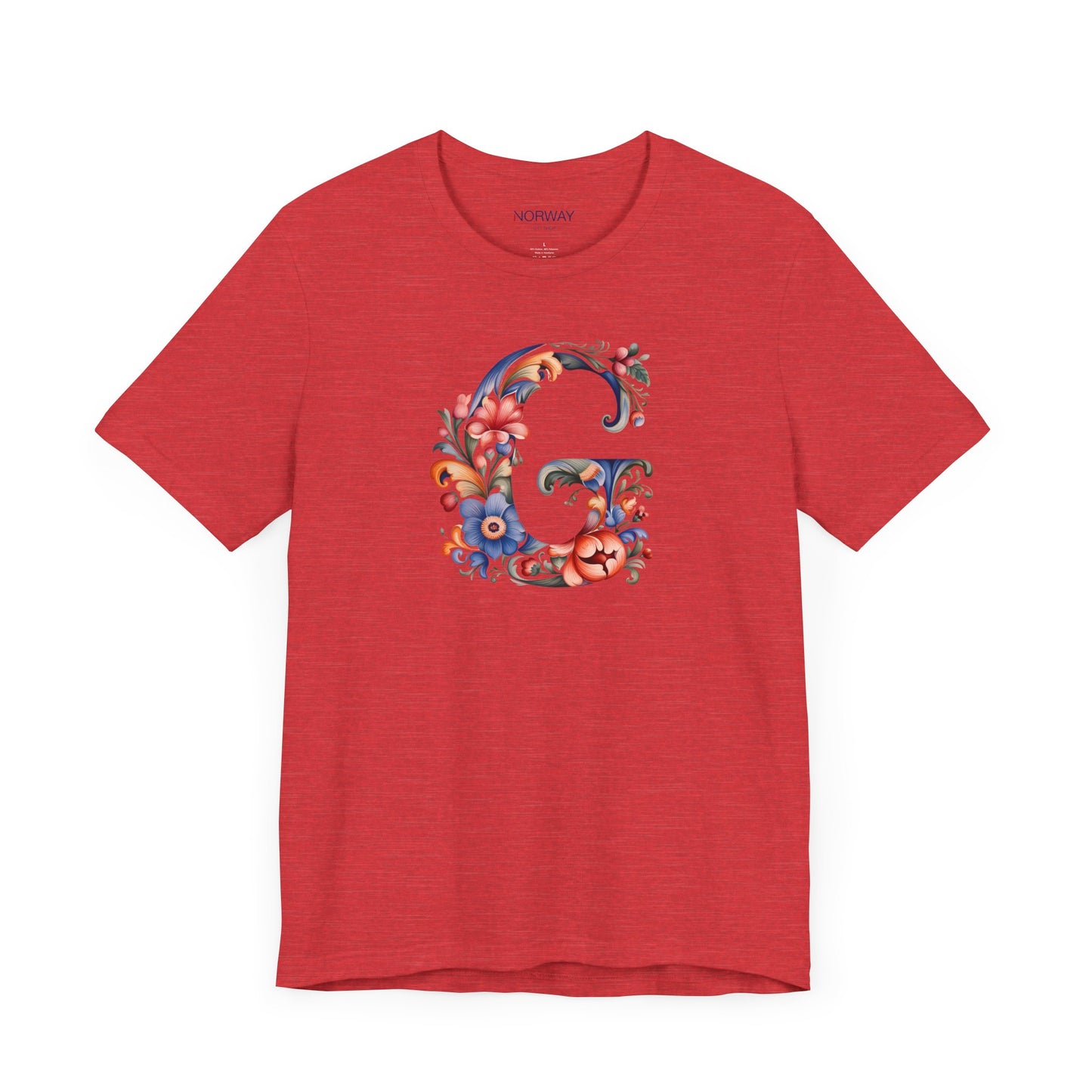 G Monogram T-Shirt β Rosemaling Norwegian Letter Tee