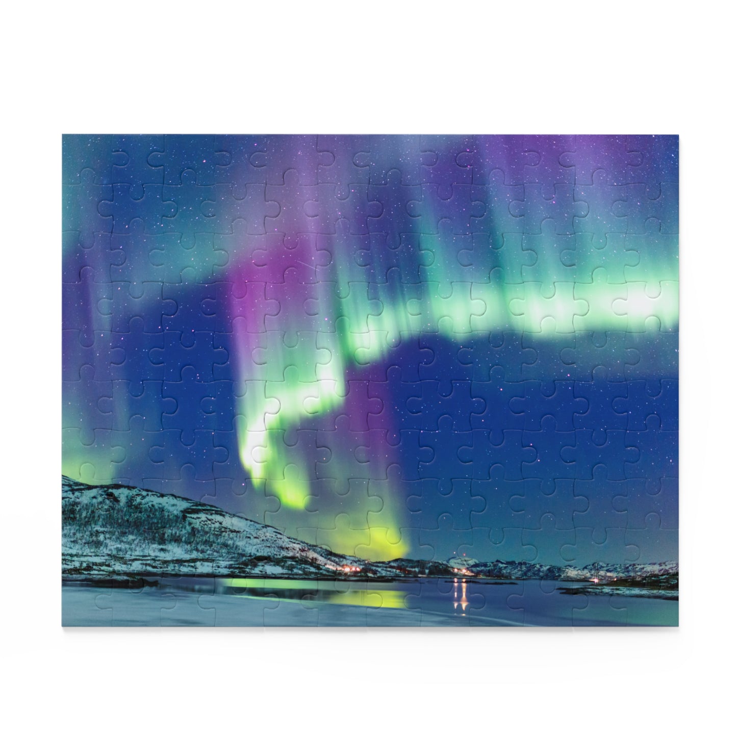 Northern Lights Jigsaw Puzzle Aurora Borealis Puzzle Norway Gift (120, 252, 500-Pieces)