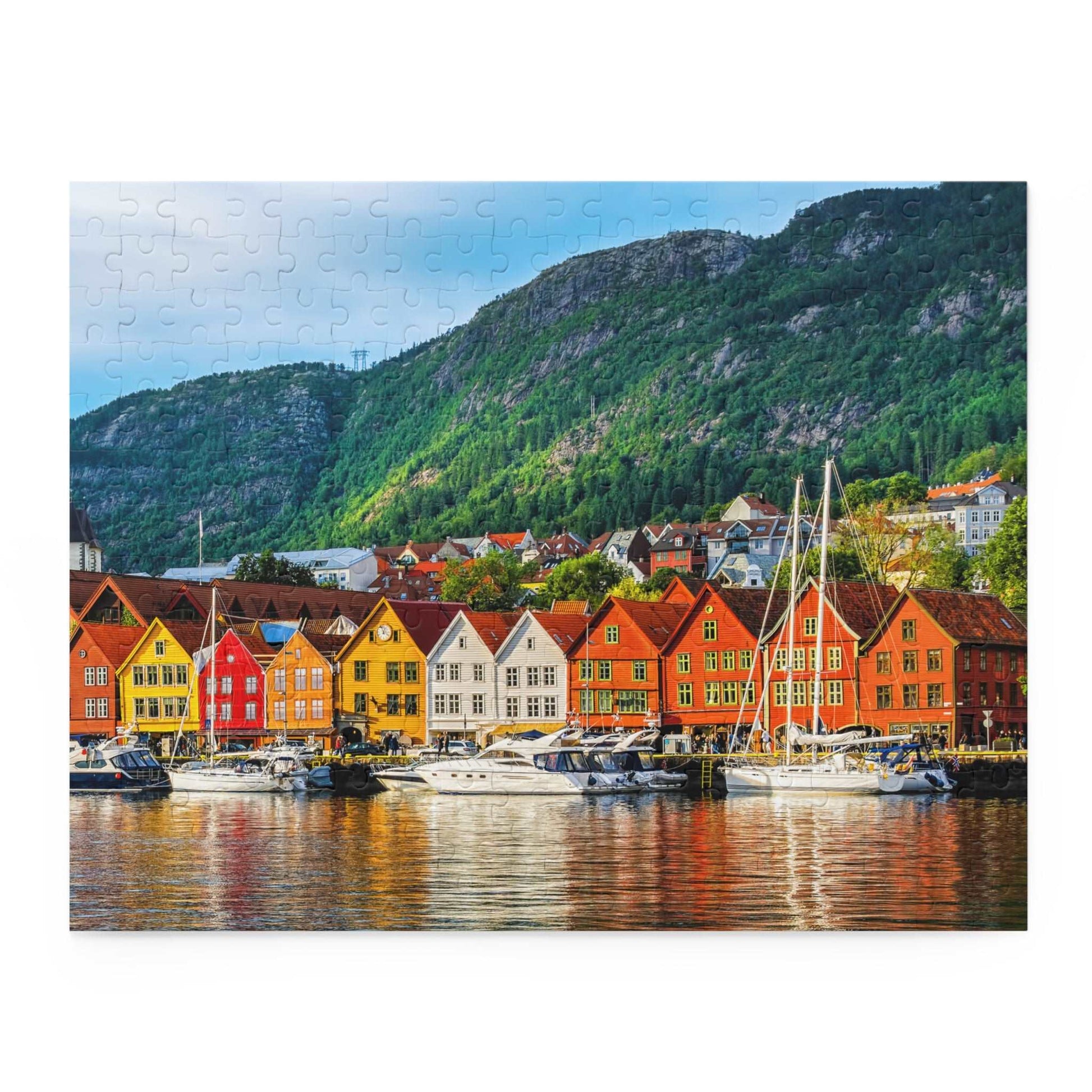 Bergen Jigsaw Puzzle Norway Puzzle Bryggen in Bergen Puzzle (120, 252, 500-Pieces)