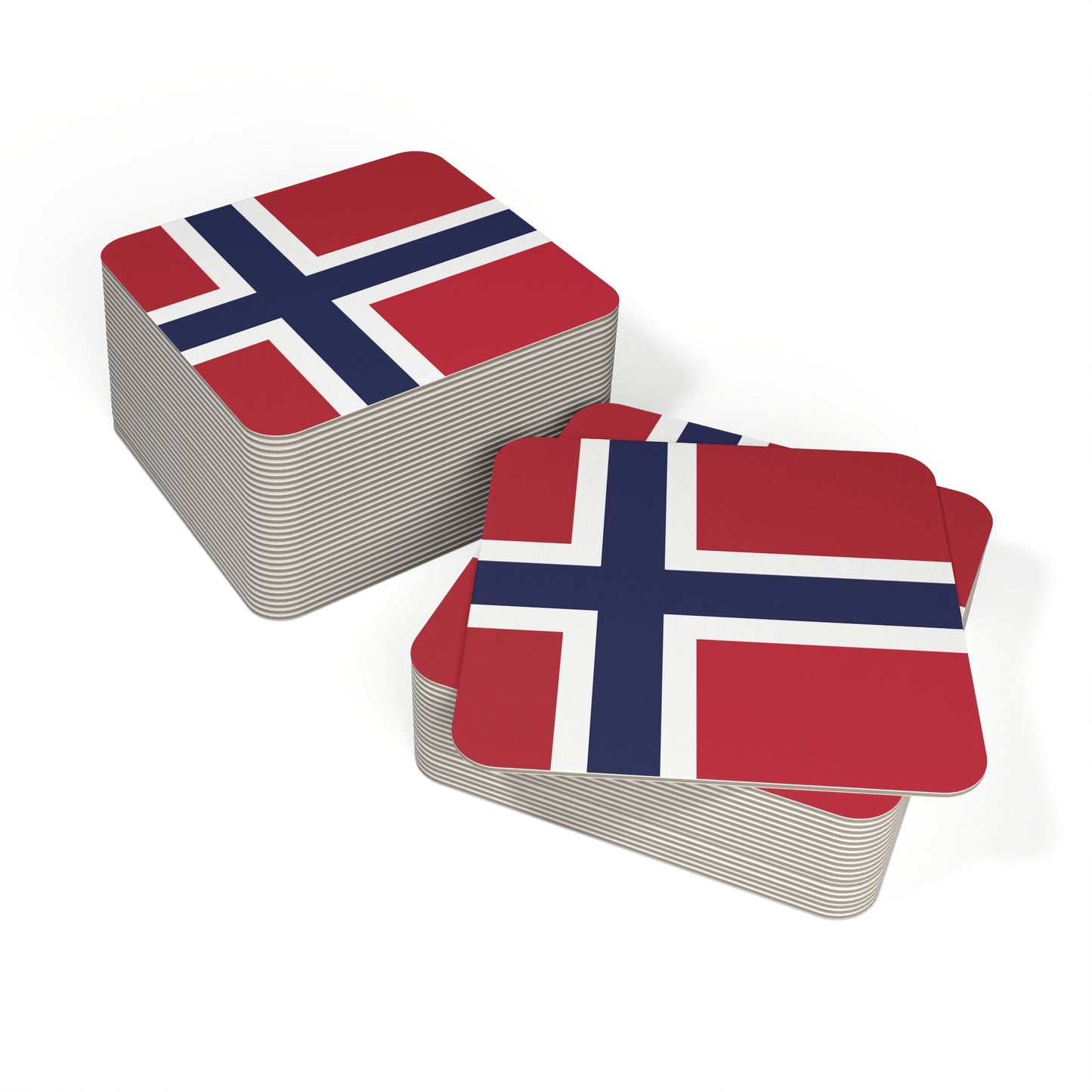Norwegian Flag Coasters May 17th Coasters Norway Coasters Syttende Mai (50, 100 pcs)