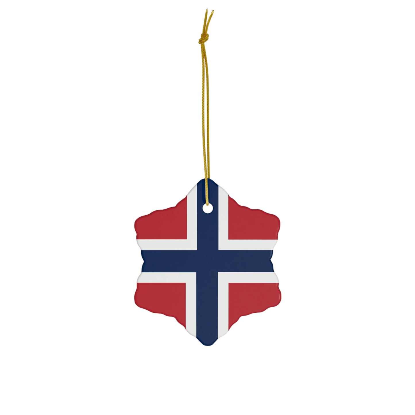 Norway Flag Snowflake Ornament Norwegian Christmas Ornaments