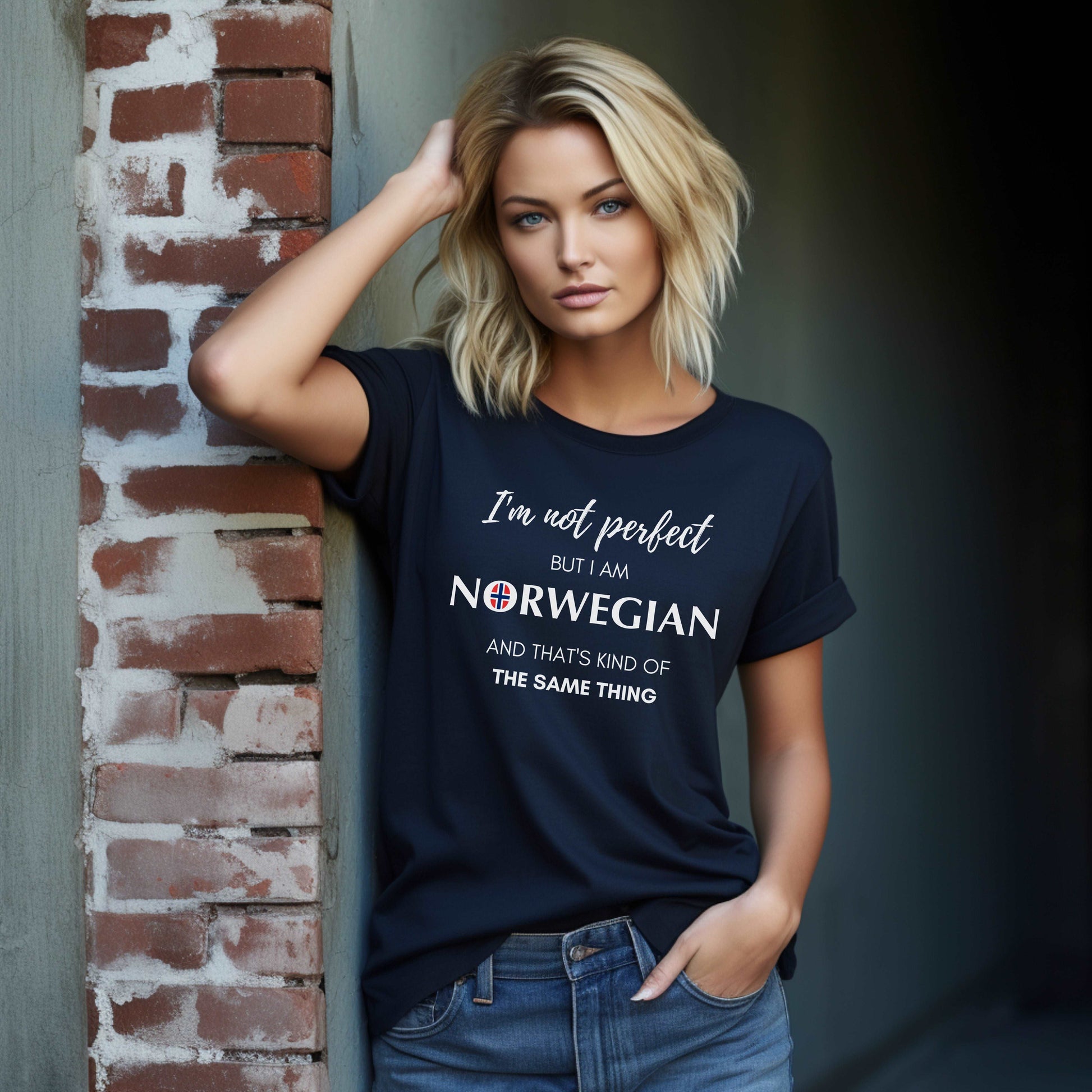 I'm not Perfect but I am Norwegian T-shirt Norway Tee for Norwegian Gift for her