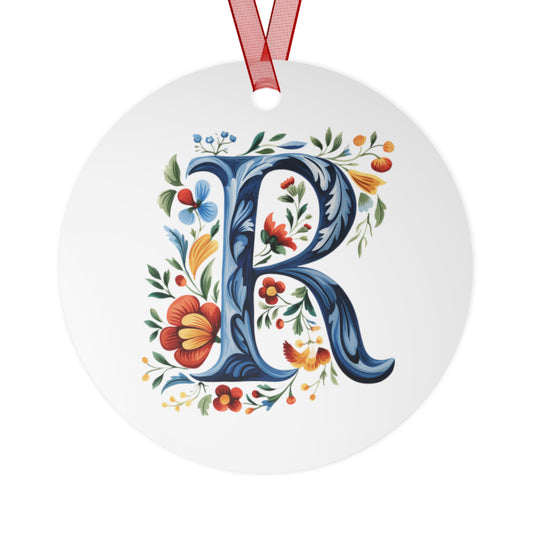 R Rosemaling Christmas Ornament Norwegian Family Ornament
