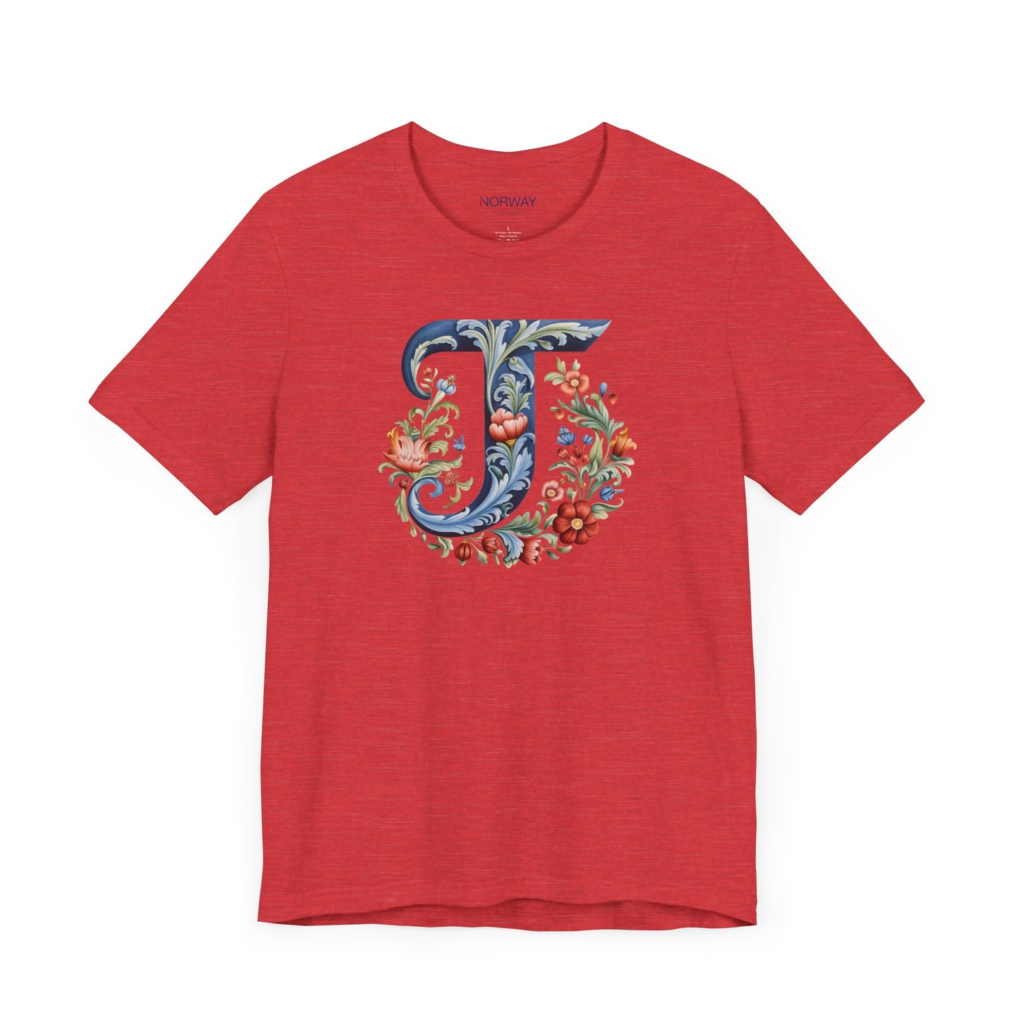 T Monogram T-Shirt β Rosemaling Norwegian Letter Tee