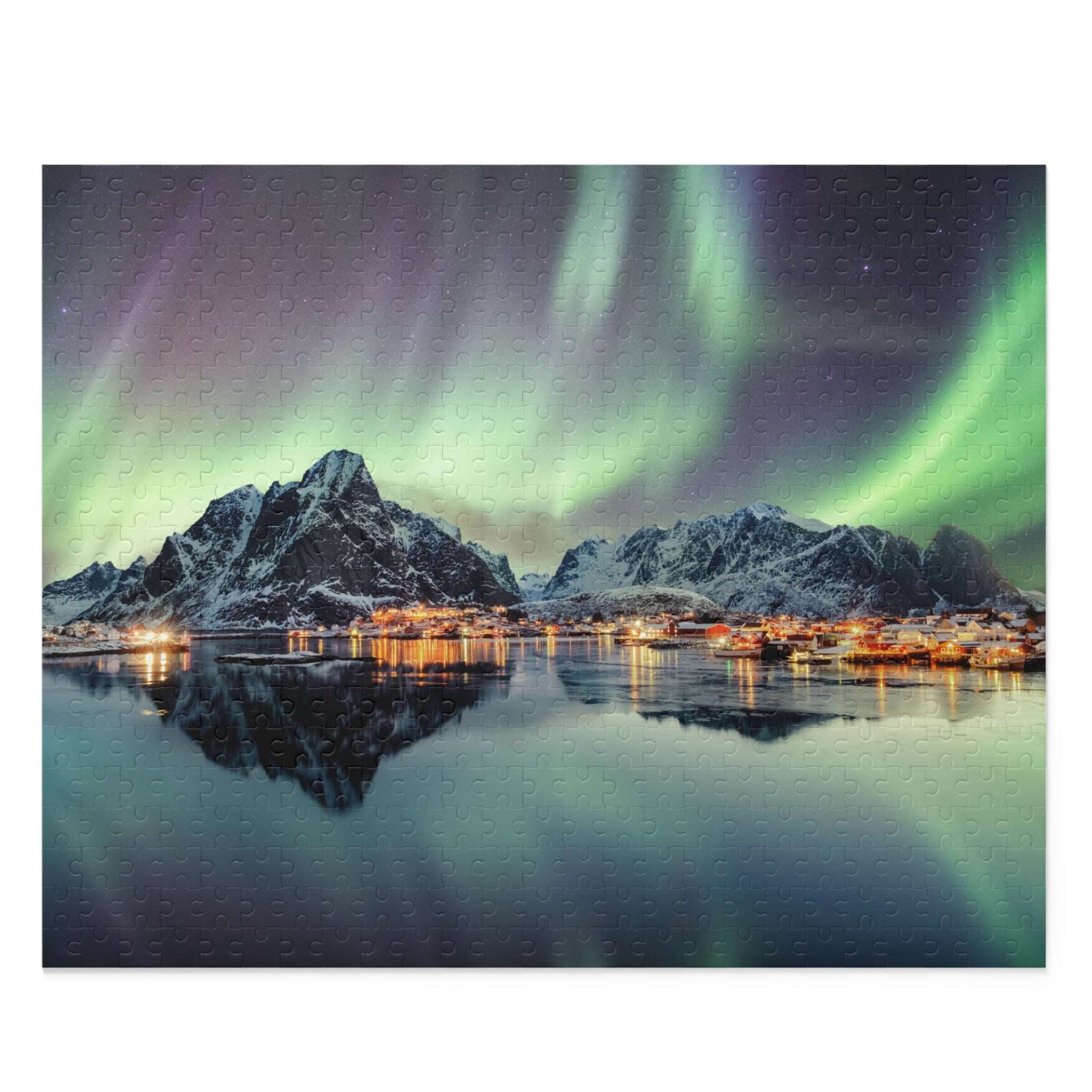 Aurora Borealis Jigsaw Puzzle Norway Puzzle Northern Lights Puzzle (120, 252, 500-Pieces)