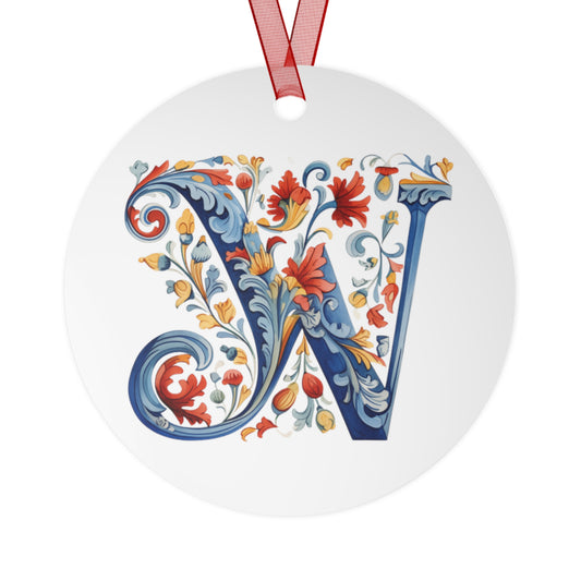 W Rosemaling Christmas Ornament Norwegian Family Ornament