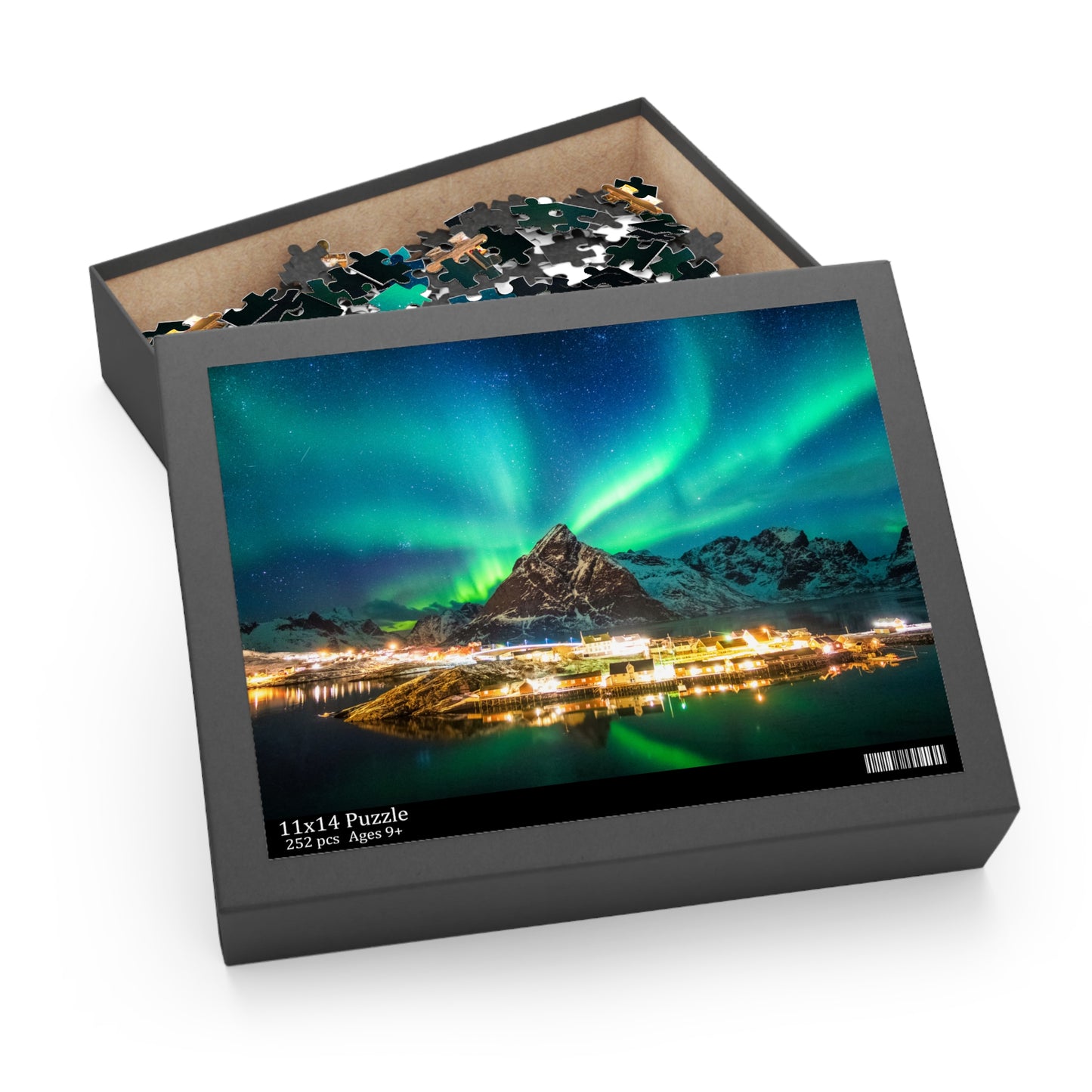 Northern Lights Jigsaw Puzzle Norway Puzzle Aurora Borealis (120, 252, 500-Pieces)