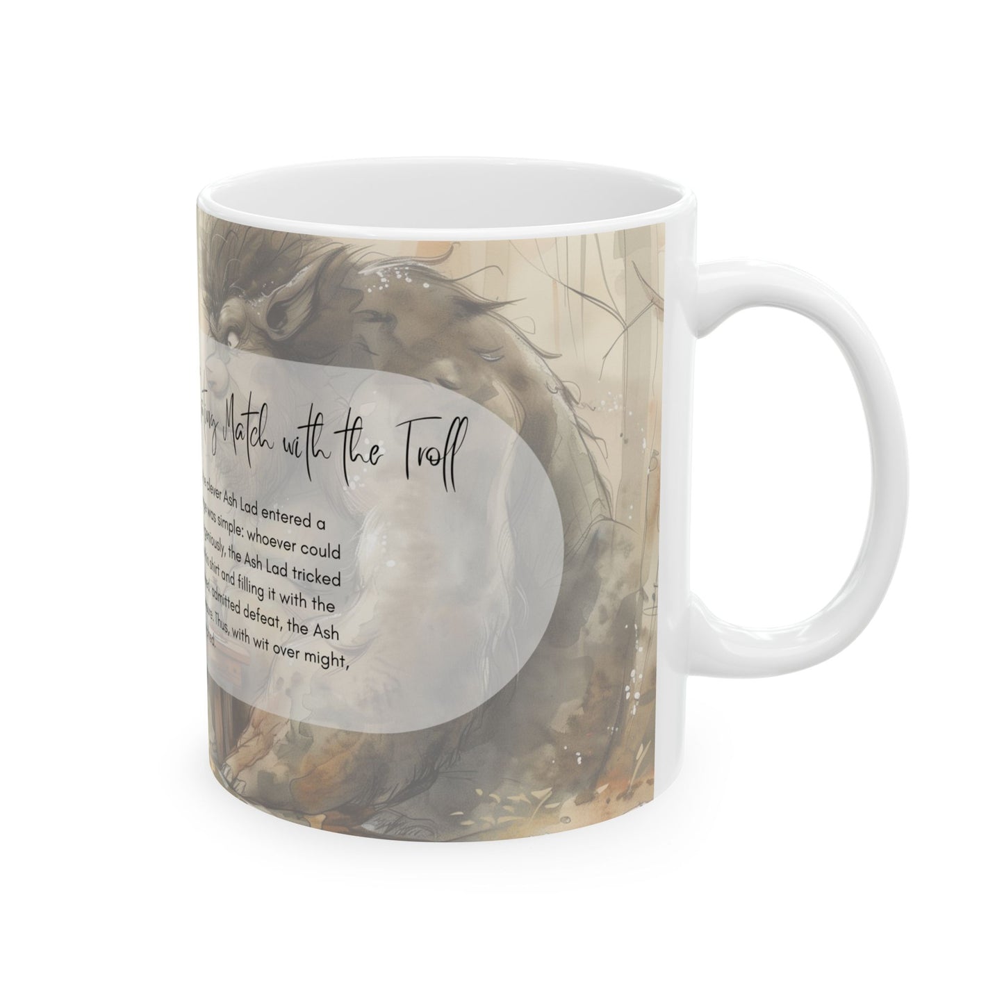 The Ash Lad Who Had an Eating Match with the Troll Mug Fairytale Mug (11oz, 15oz) Christmas Gift