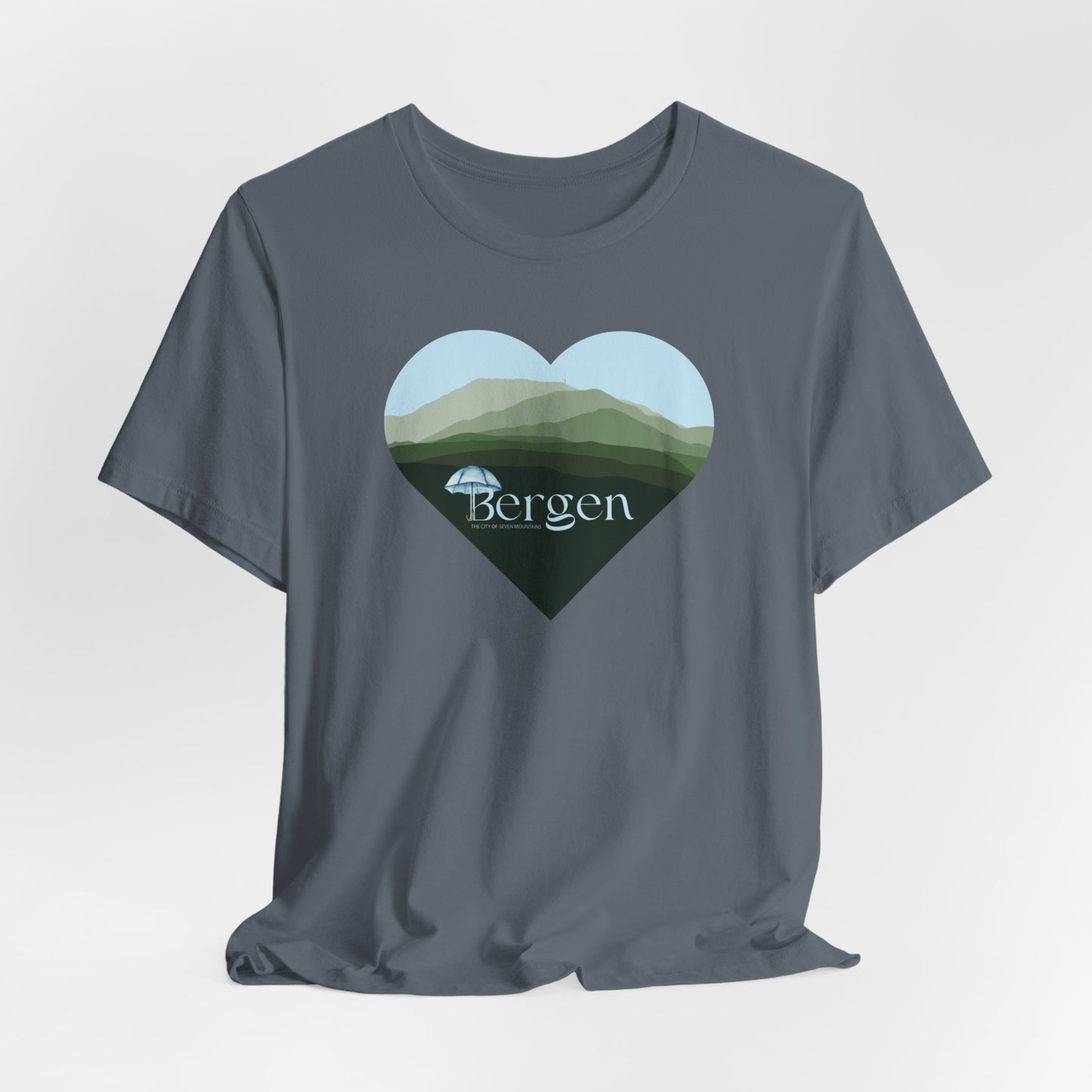 Bergen Seven Mountains T-shirt Bergen T-shirt Norway Tee Bergen Souvenir Bergen Shirt