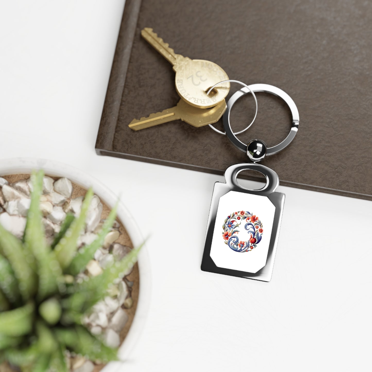 O Rosemaling Alphabet Keyring Rosemaling Norwegian Keyring Norway