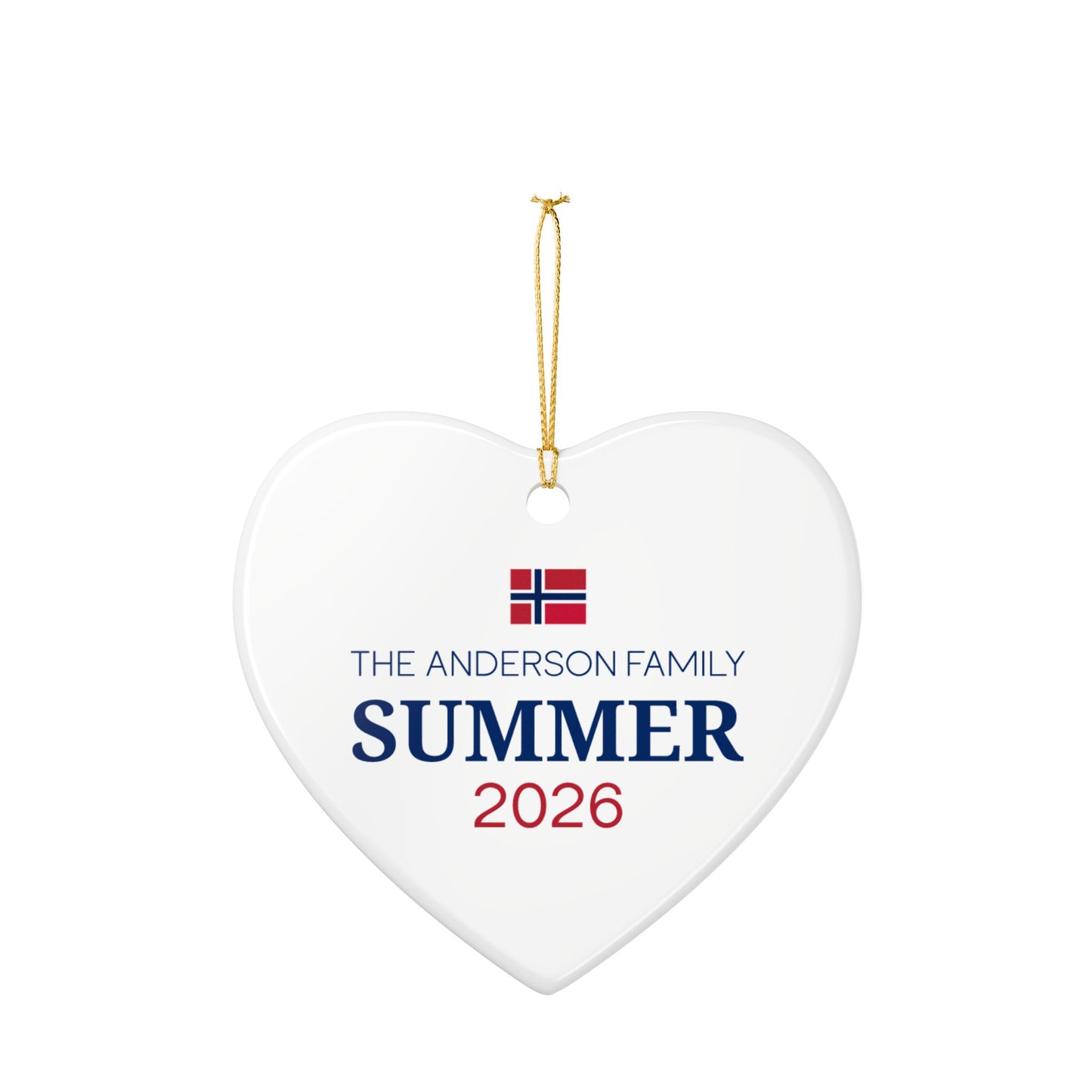 Copy of Personalized Trondheim Norway Ceramic Ornament – Norwegian Travel Souvenir