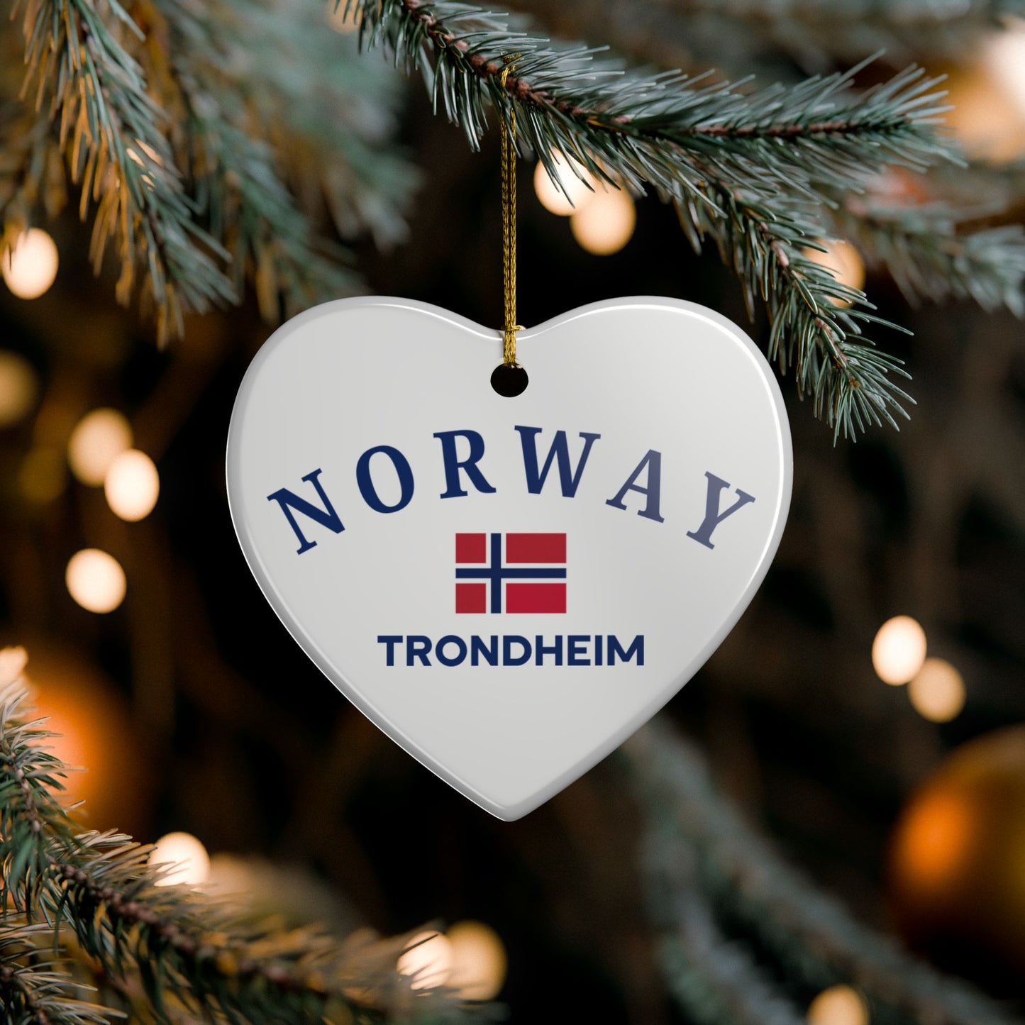 Copy of Personalized Trondheim Norway Ceramic Ornament – Norwegian Travel Souvenir
