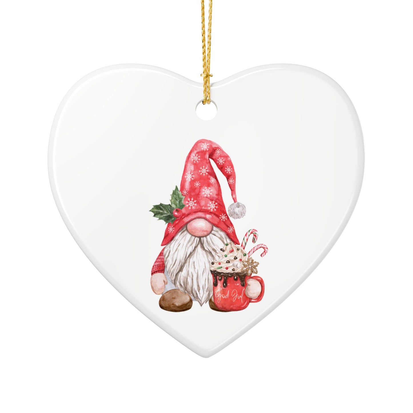 Norwegian Nisse Hot Chocolate Christmas Ornament Norway Nisse God Jul Christmas Ornament Gift Norway
