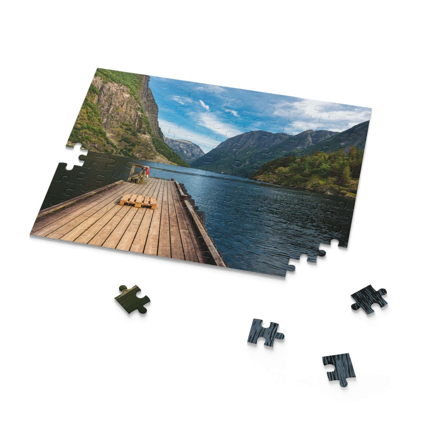 Fjord in Norway Jigsaw Puzzle Norwegian Puzzle Gift Box (120, 252, 500-Pieces)