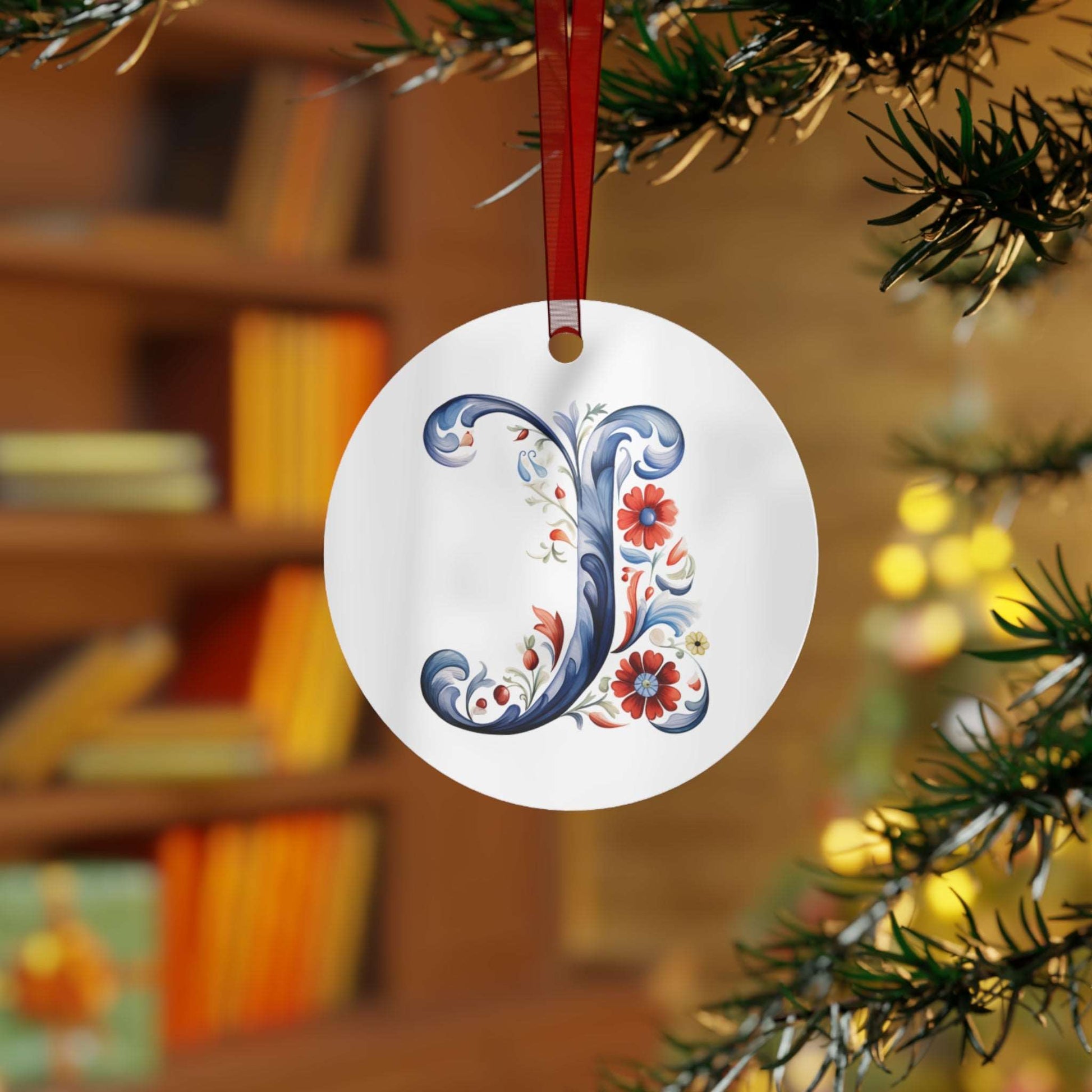 J Rosemaling Christmas Ornament Norwegian Family Ornament