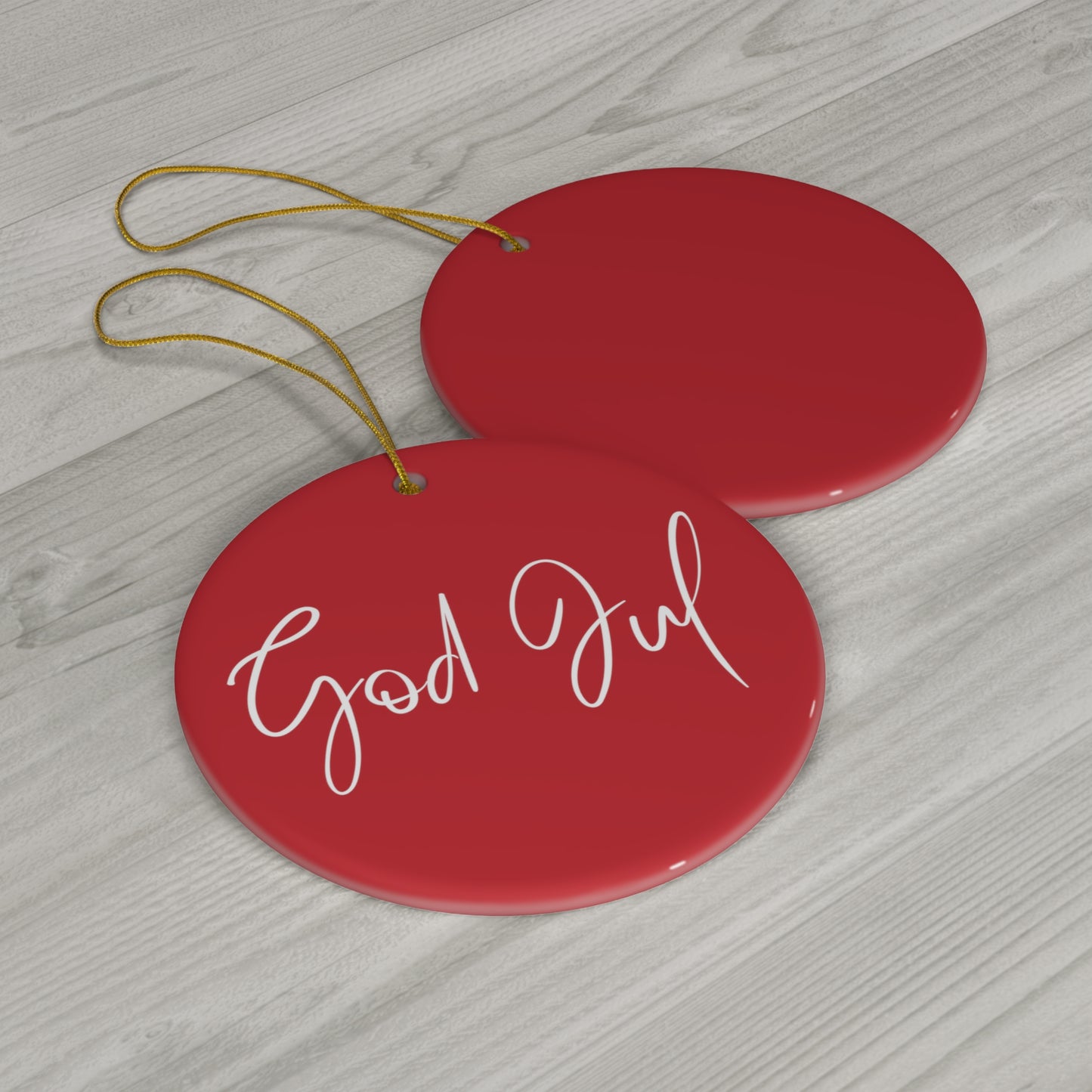 Red Christmas Ornament God Jul Norwegian Christmas Gift Norway Christmas Gift Norway Ornament Norwegian Decorations Norway Home Decor Gift