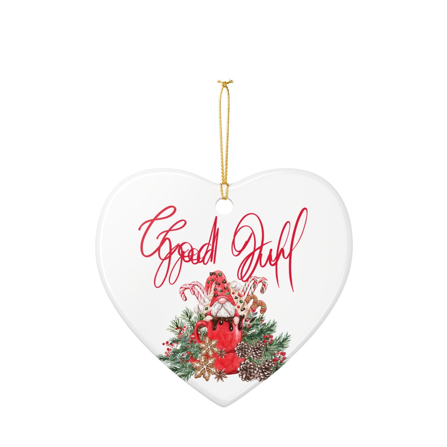 God Jul Hot Chocolate Nisse Ceramic Ornament Norway Nisse God Jul Christmas Ornament Gift Norway