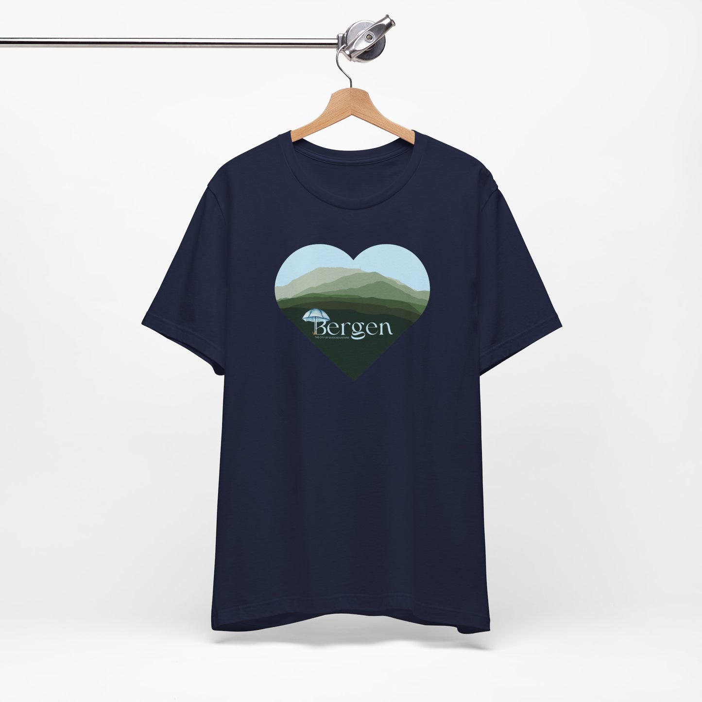 Bergen Seven Mountains T-shirt Bergen T-shirt Norway Tee Bergen Souvenir Bergen Shirt