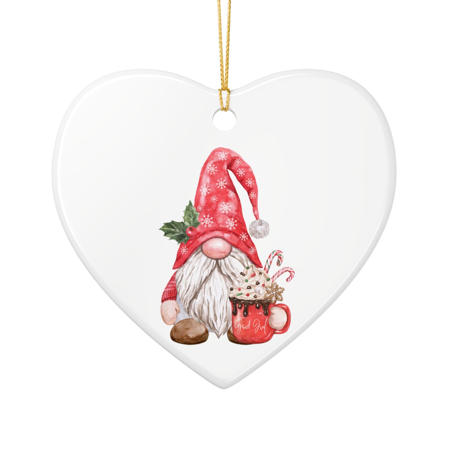 Norwegian Nisse Hot Chocolate Christmas Ornament Norway Nisse God Jul Christmas Ornament Gift Norway