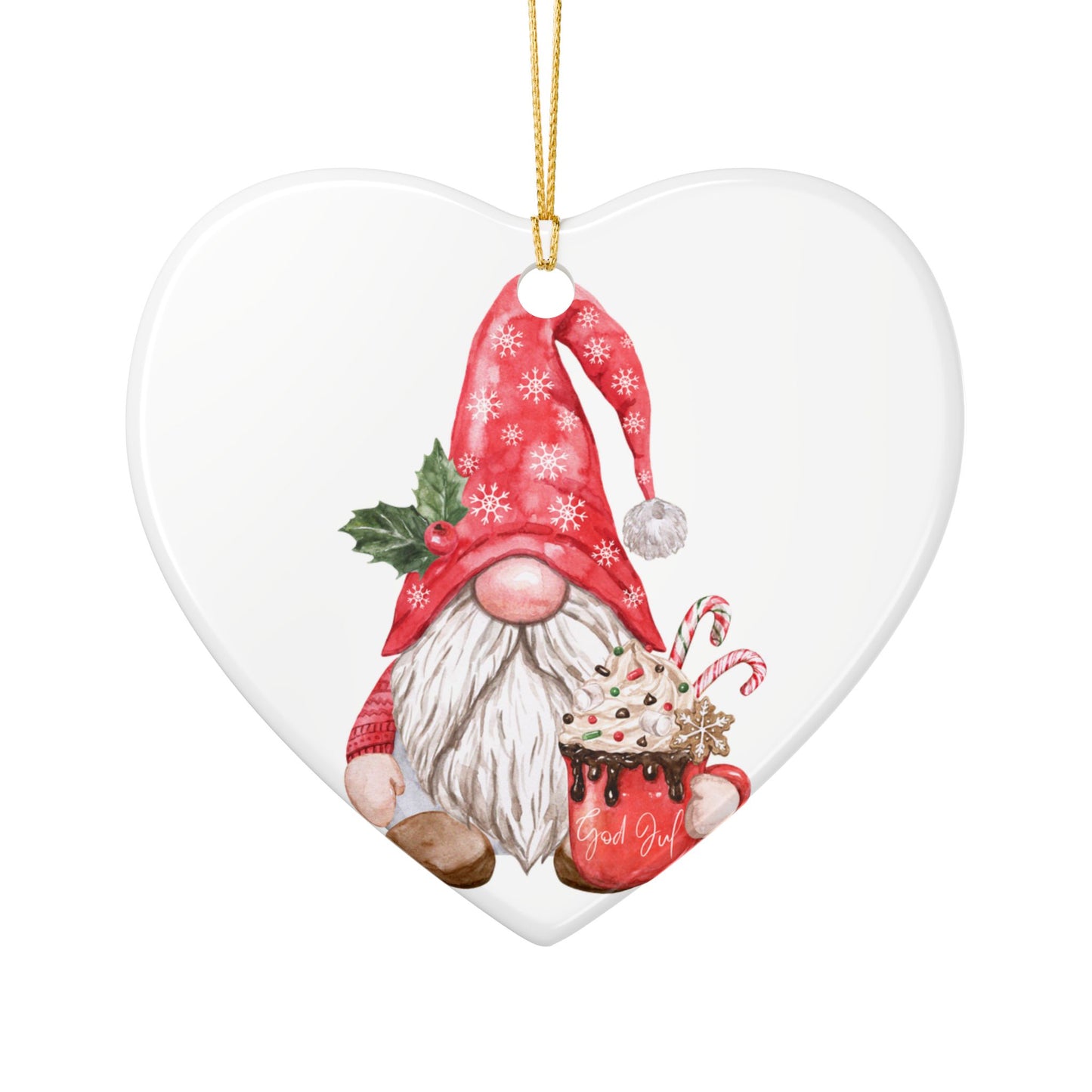 Norwegian Nisse Hot Chocolate Christmas Ornament Norway Nisse God Jul Christmas Ornament Gift Norway