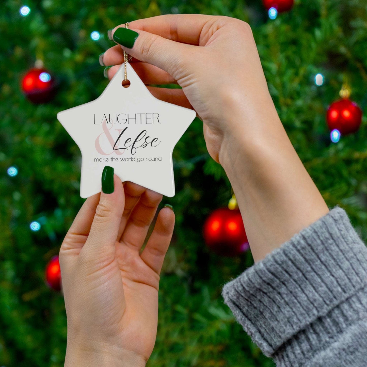 Laughter and Lefse Ornament Norwegian Christmas Ornaments Norway Decor