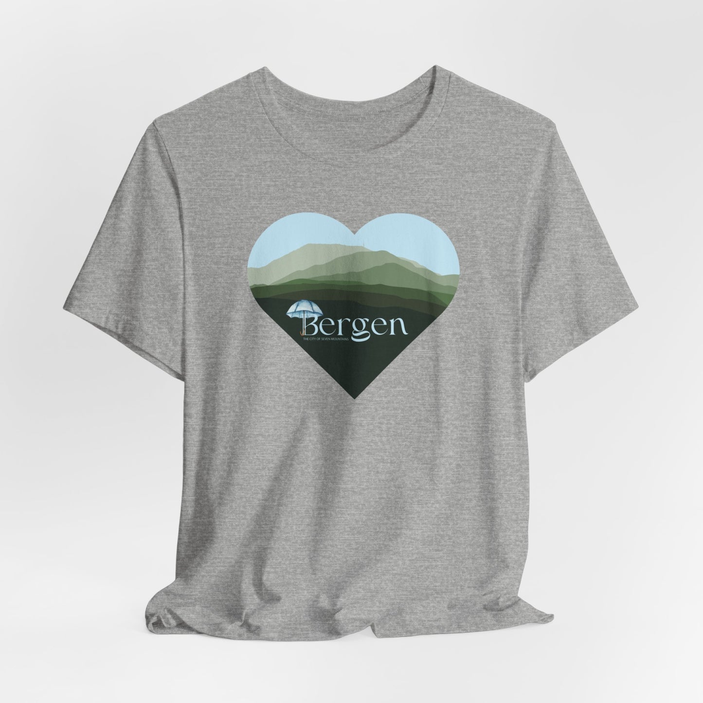 Bergen Seven Mountains T-shirt Bergen T-shirt Norway Tee Bergen Souvenir Bergen Shirt