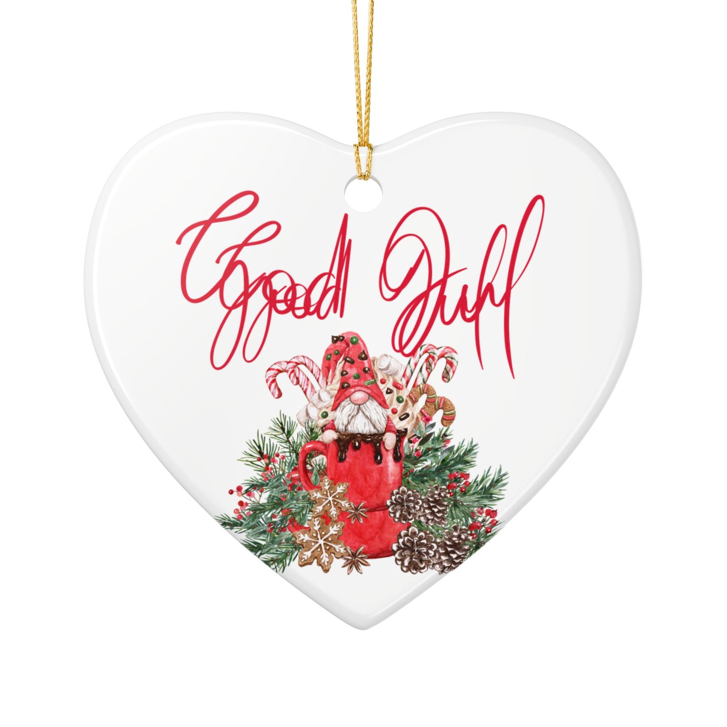 God Jul Hot Chocolate Nisse Ceramic Ornament Norway Nisse God Jul Christmas Ornament Gift Norway