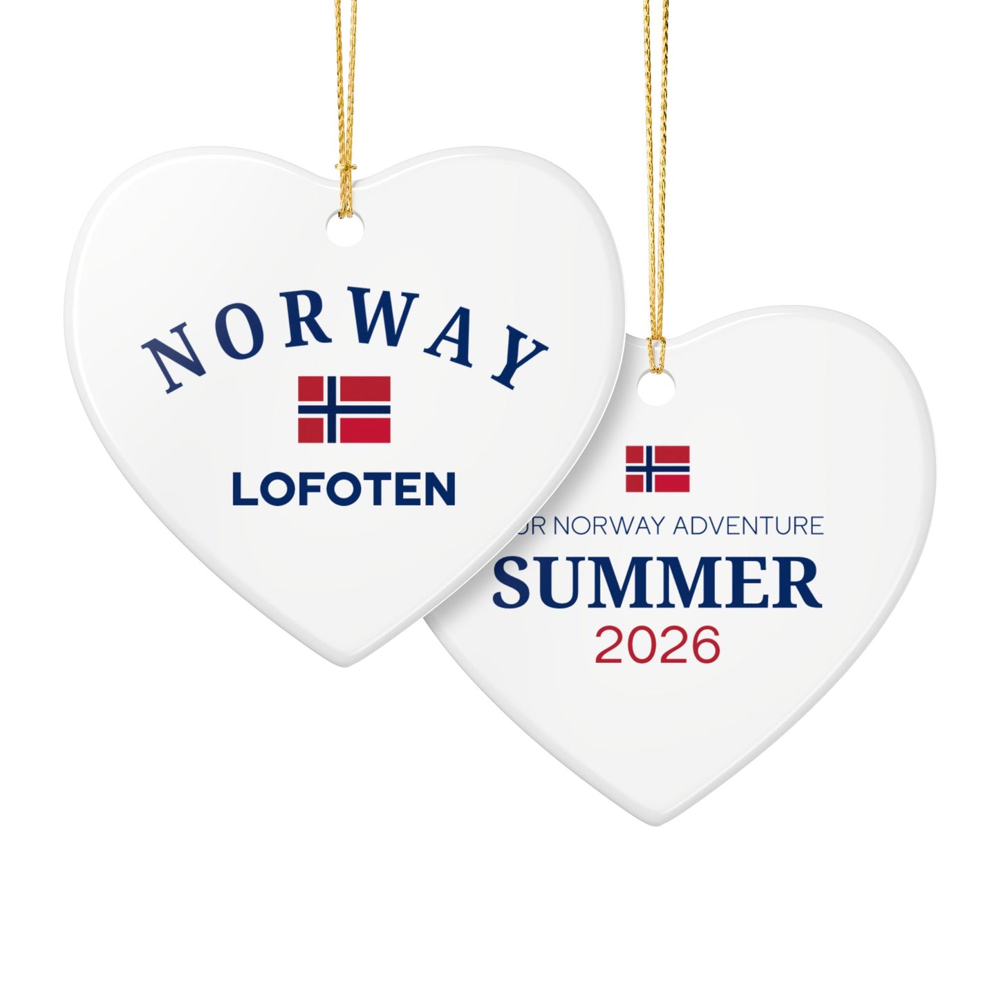 Personalized Norway Christmas Ornament – Custom Norwegian Travel Keepsake