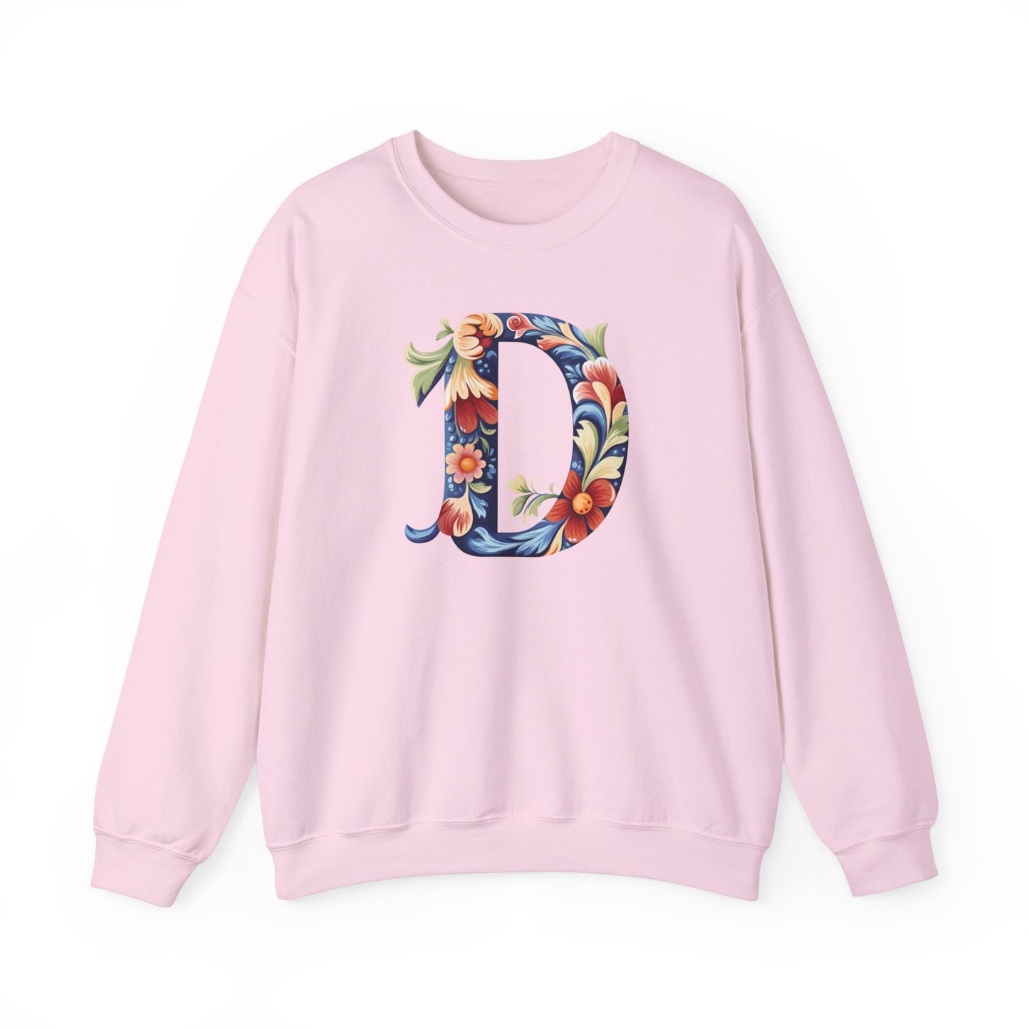 Monogram D Sweatshirt Norwegian Rosemaling Letter D Monogram Sweatshirt