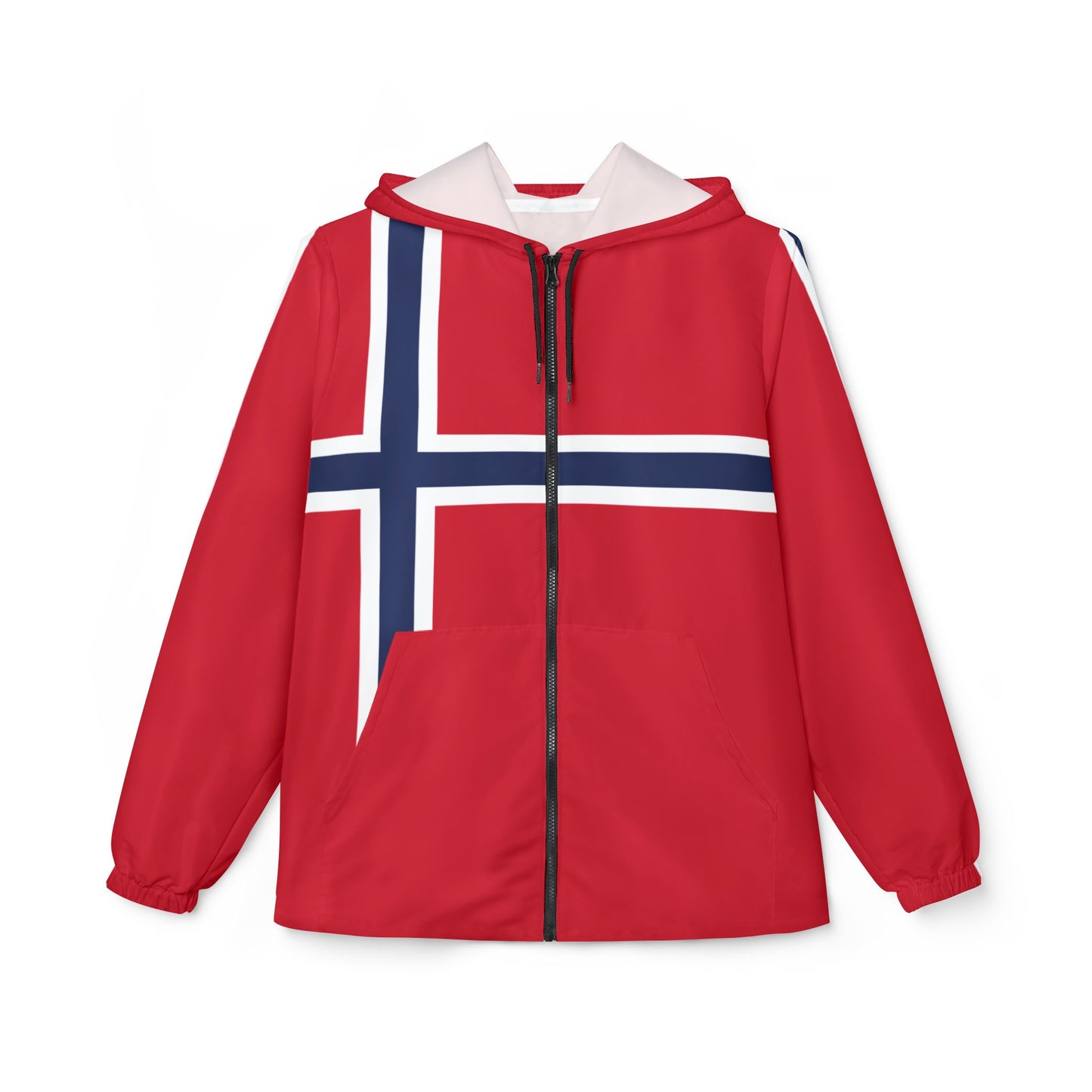 Norway Windbreaker Jacket Norwegian Flag Jacket Unisex Rain Jacket Norway Gift Nordic Sports Jacket Soccer Fan Jacket