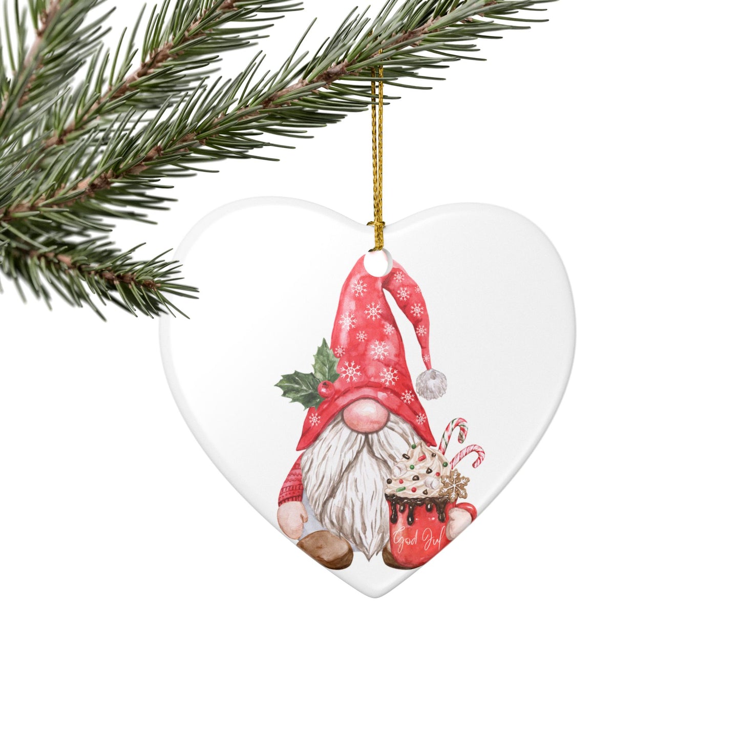 Norwegian Nisse Hot Chocolate Christmas Ornament Norway Nisse God Jul Christmas Ornament Gift Norway