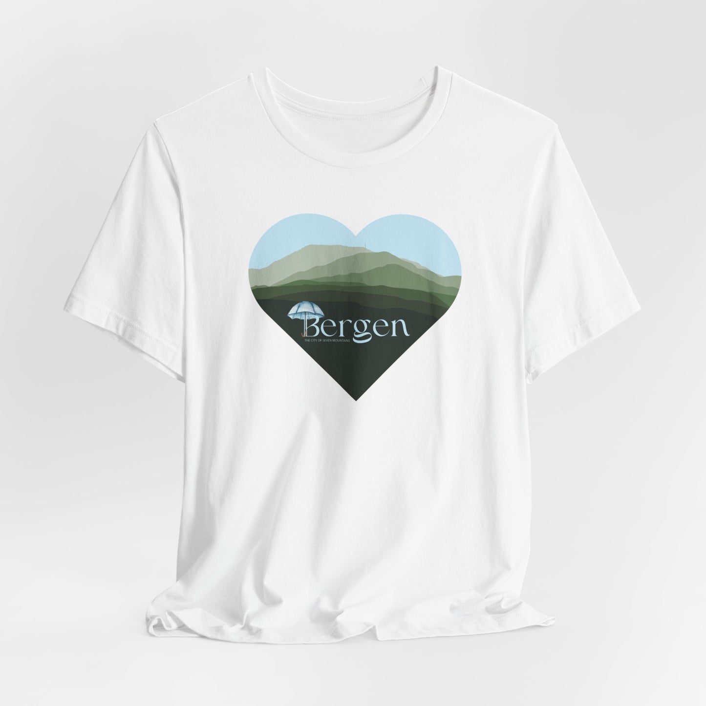 Bergen Seven Mountains T-shirt Bergen T-shirt Norway Tee Bergen Souvenir Bergen Shirt