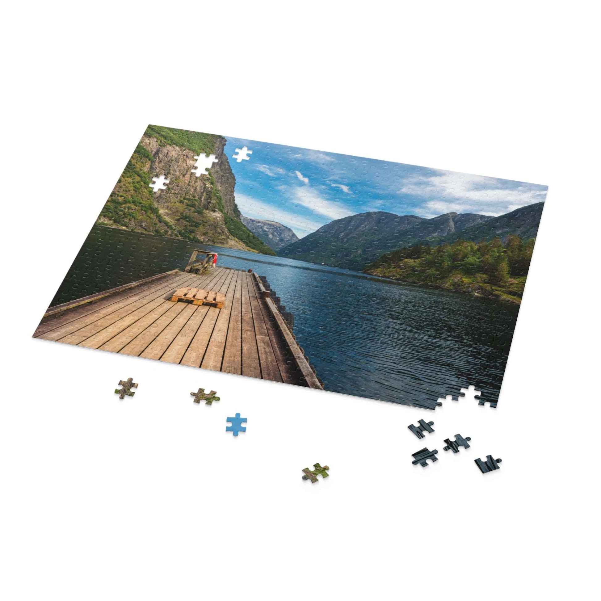 Fjord in Norway Jigsaw Puzzle Norwegian Puzzle Gift Box (120, 252, 500-Pieces)