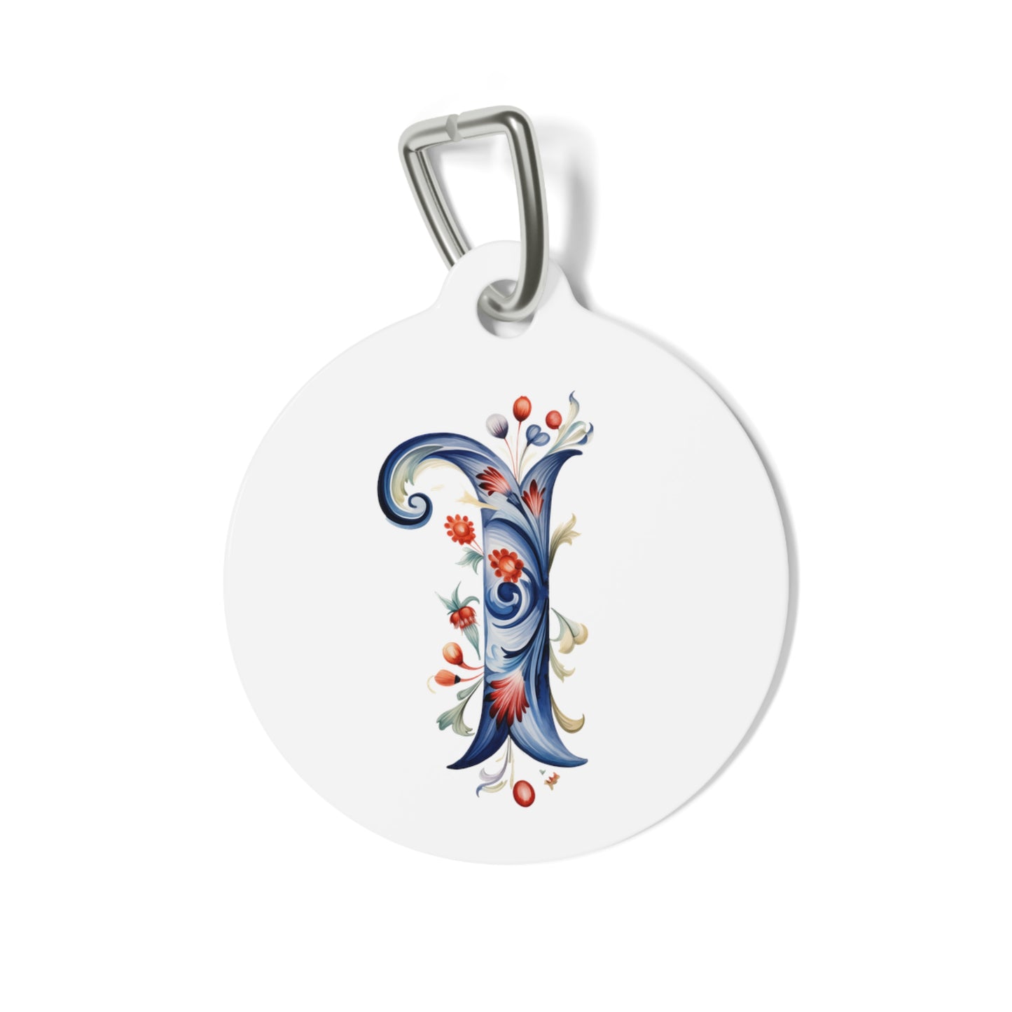 I Rosemaling Alphabet Pet Tag Rosemaling Norwegian Personalized Pet Tag