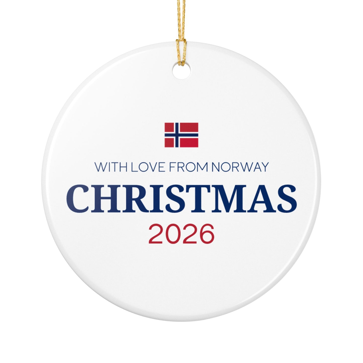 Personalized Norway Christmas Ornament – Custom Norwegian Travel Keepsake
