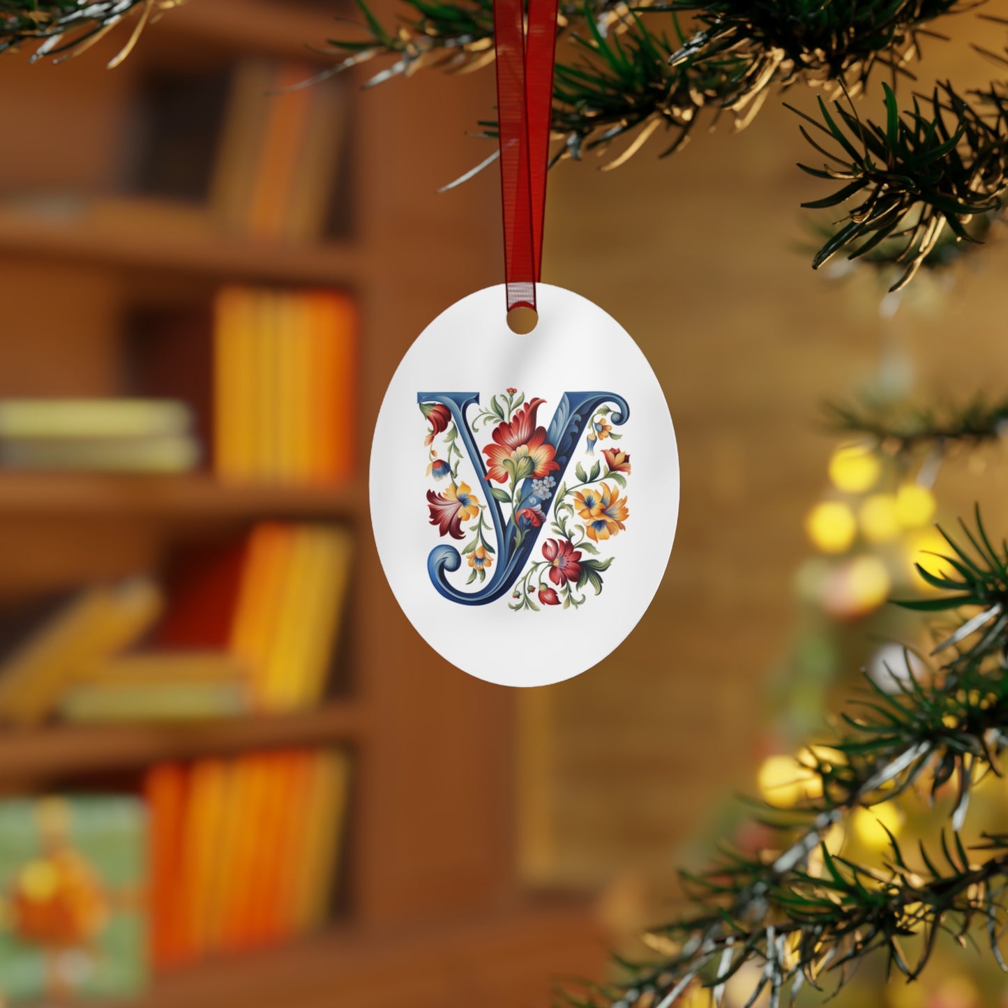 Y Rosemaling Christmas Ornament Norwegian Family Ornament