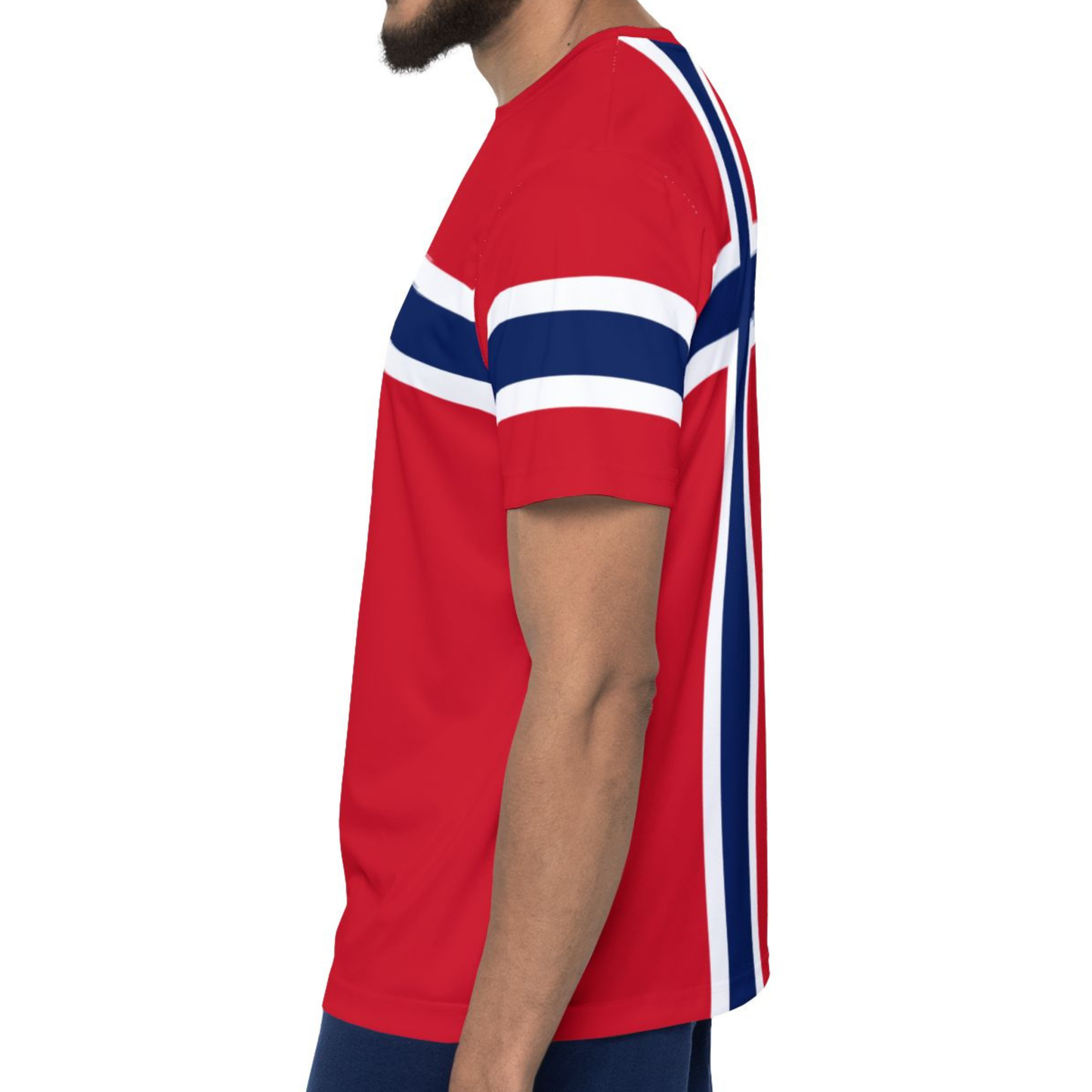 Norway Soccer Jersey Norwegian Flag Shirt Mens Sports Tee Norway Football Shirt World Cup VM Gift for Him Nordic Fan Shirt
