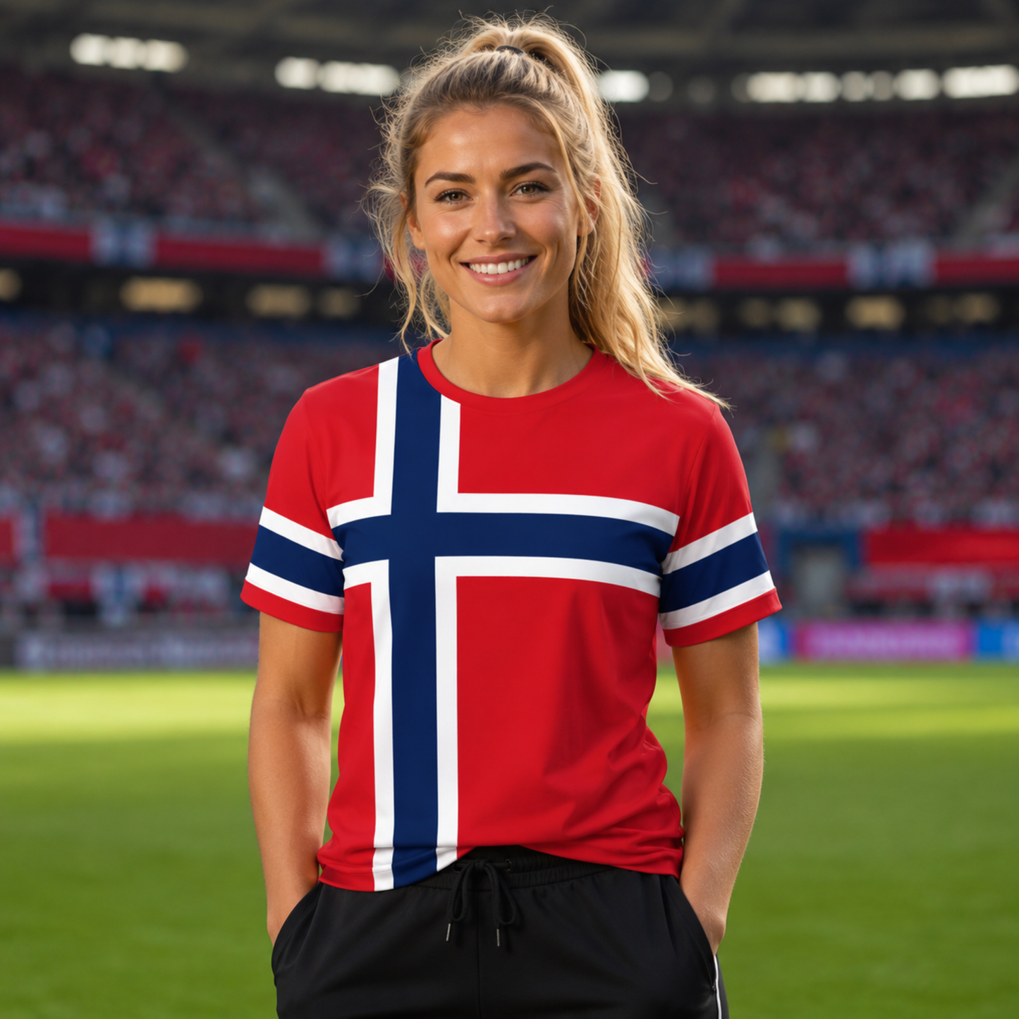 Norway Soccer Jersey Norwegian Flag Shirt Mens Sports Tee Norway Football Shirt World Cup VM Gift for Him Nordic Fan Shirt