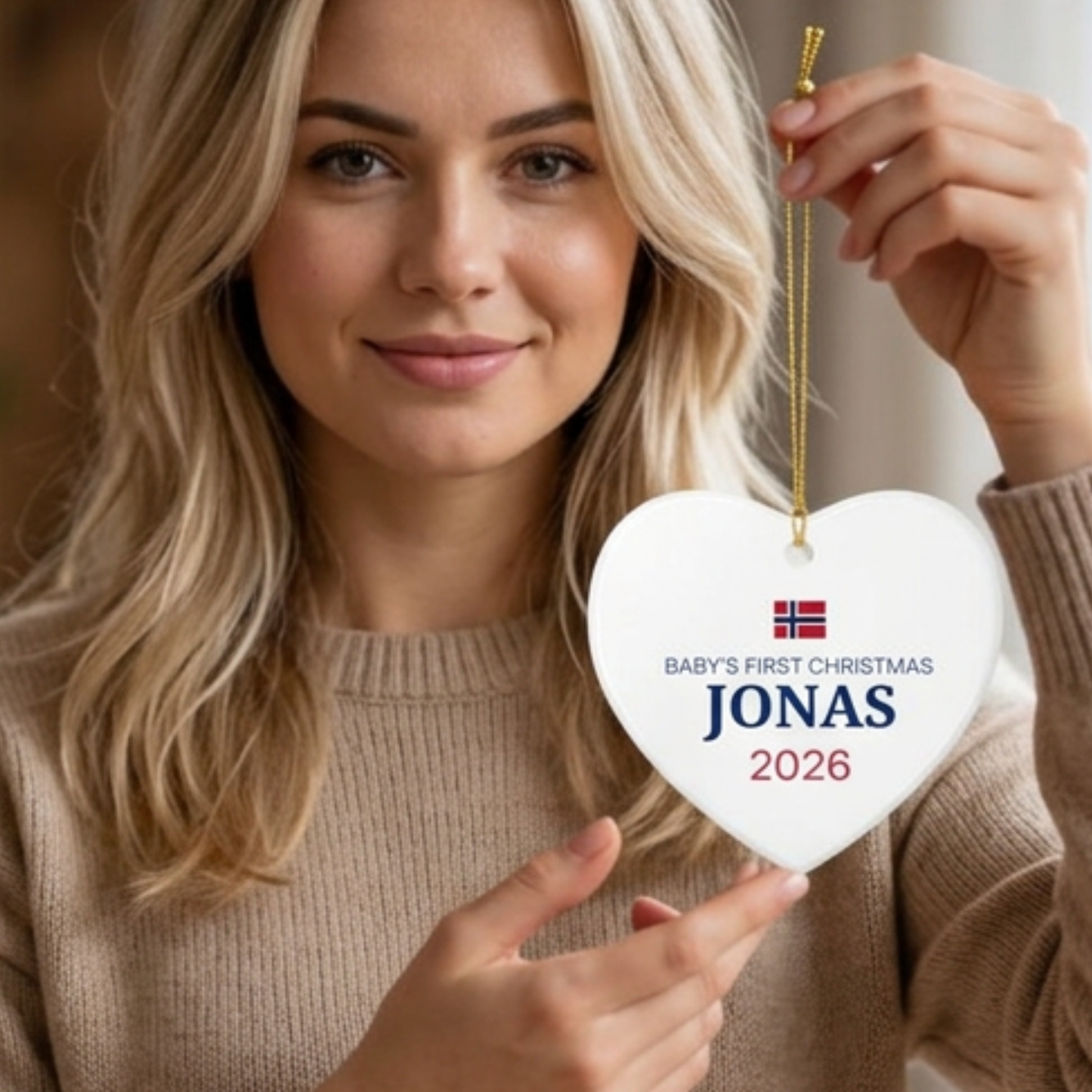 Personalized Norway Christmas Ornament – Custom Norwegian Travel Keepsake