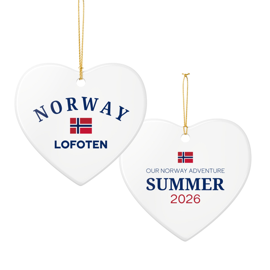 Personalized Norway Christmas Ornament – Custom Norwegian Travel Keepsake
