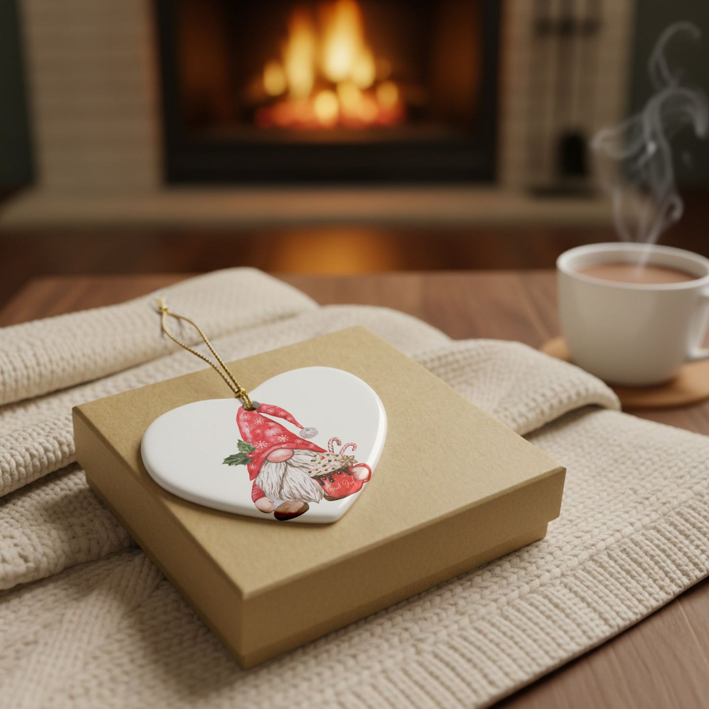 Norwegian Nisse Hot Chocolate Christmas Ornament Norway Nisse God Jul Christmas Ornament Gift Norway
