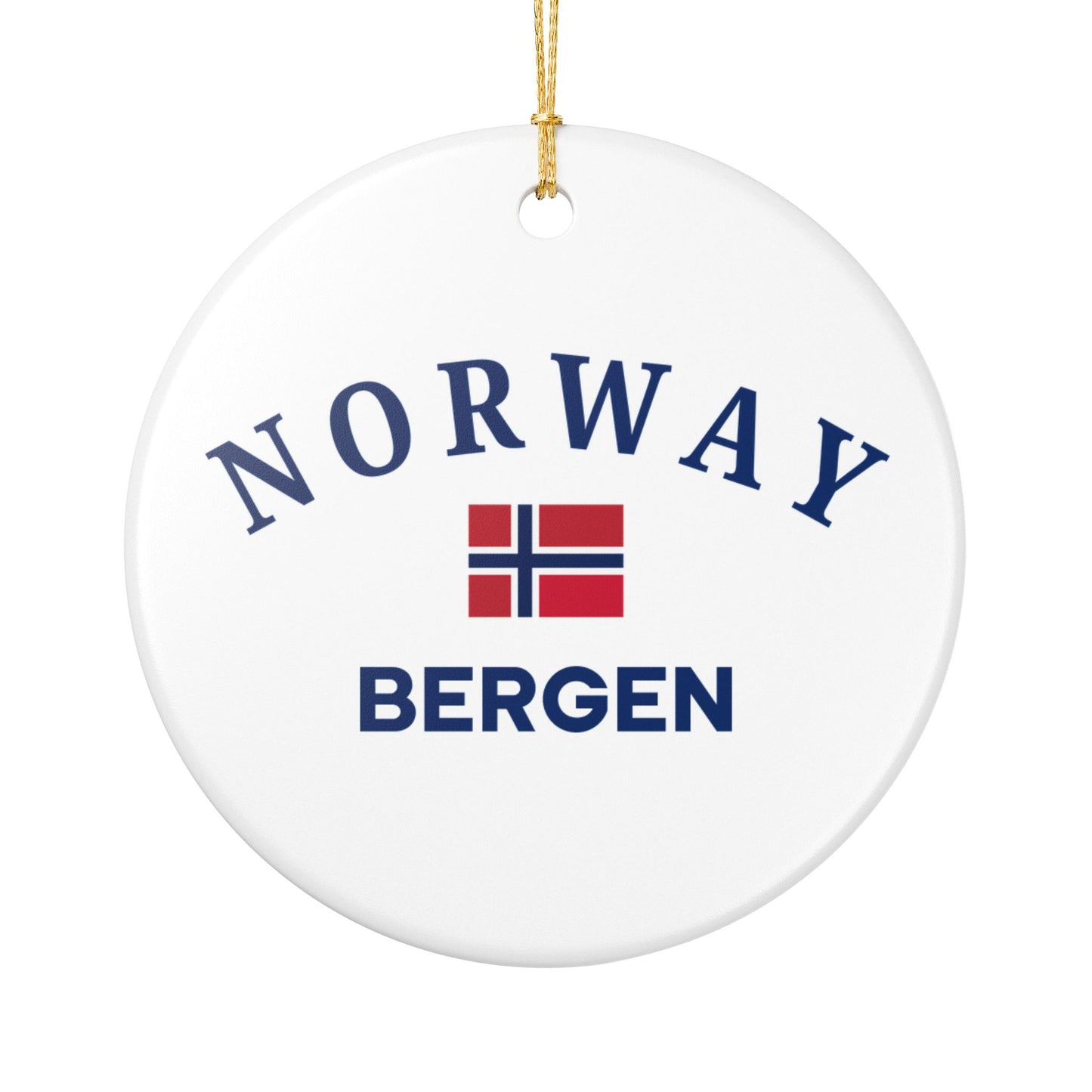 Personalized Norway Christmas Ornament – Custom Norwegian Travel Keepsake