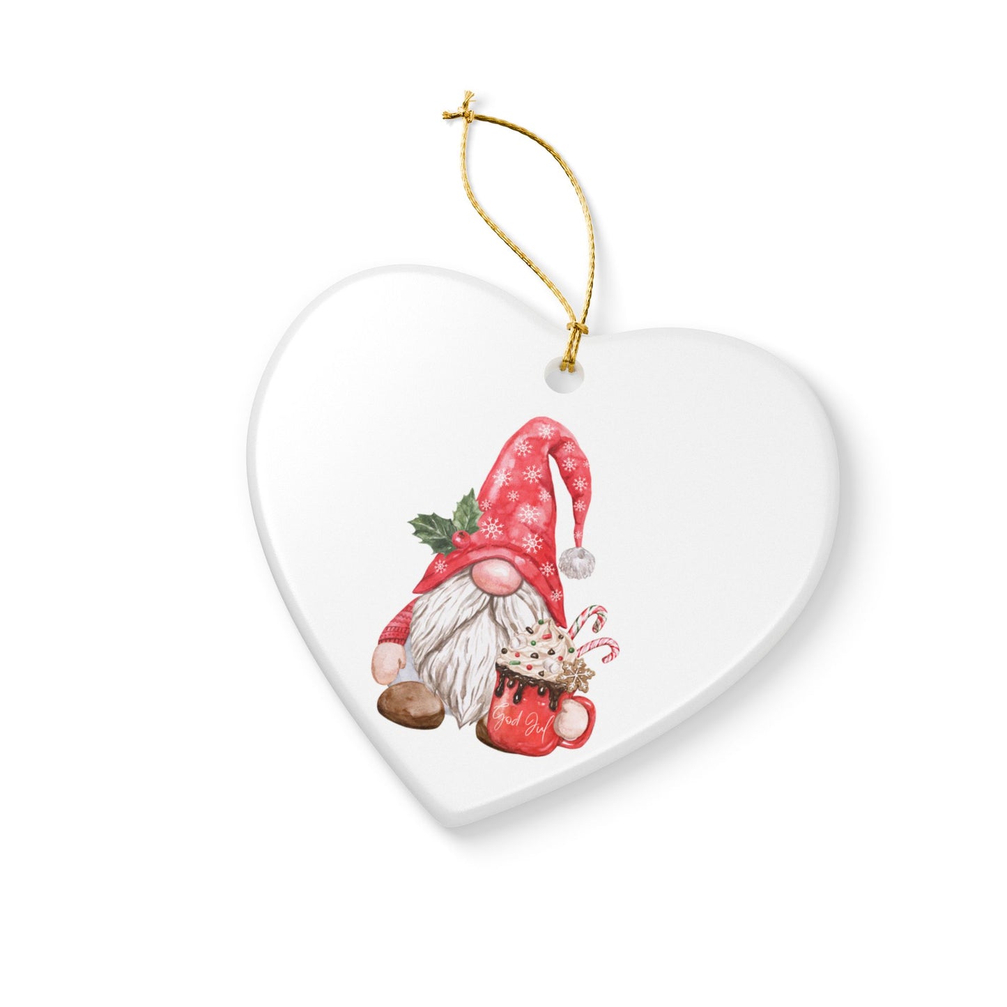 Norwegian Nisse Hot Chocolate Christmas Ornament Norway Nisse God Jul Christmas Ornament Gift Norway